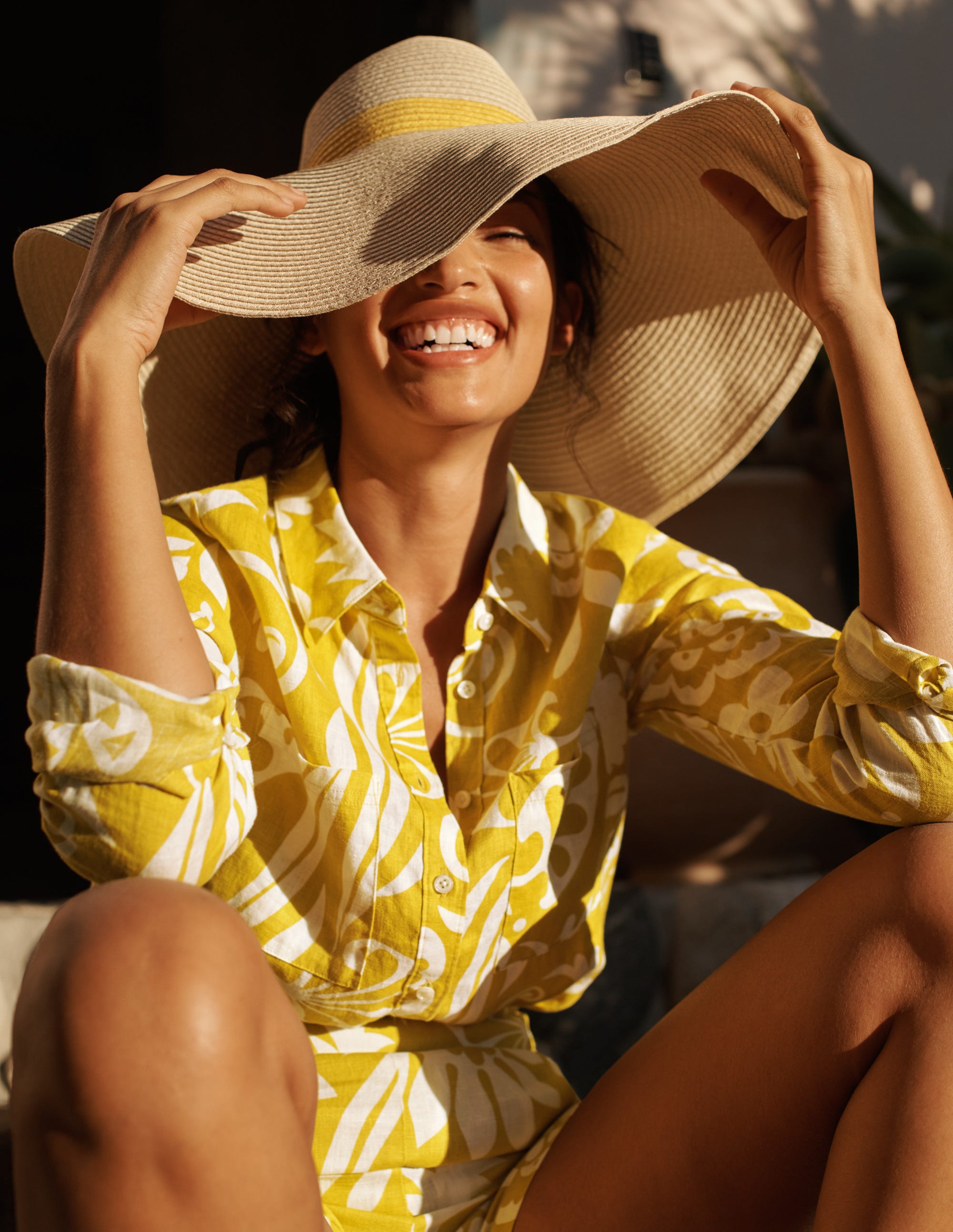 Chemise en lin-Chartreuse, motif Garden Tropic - Image 8