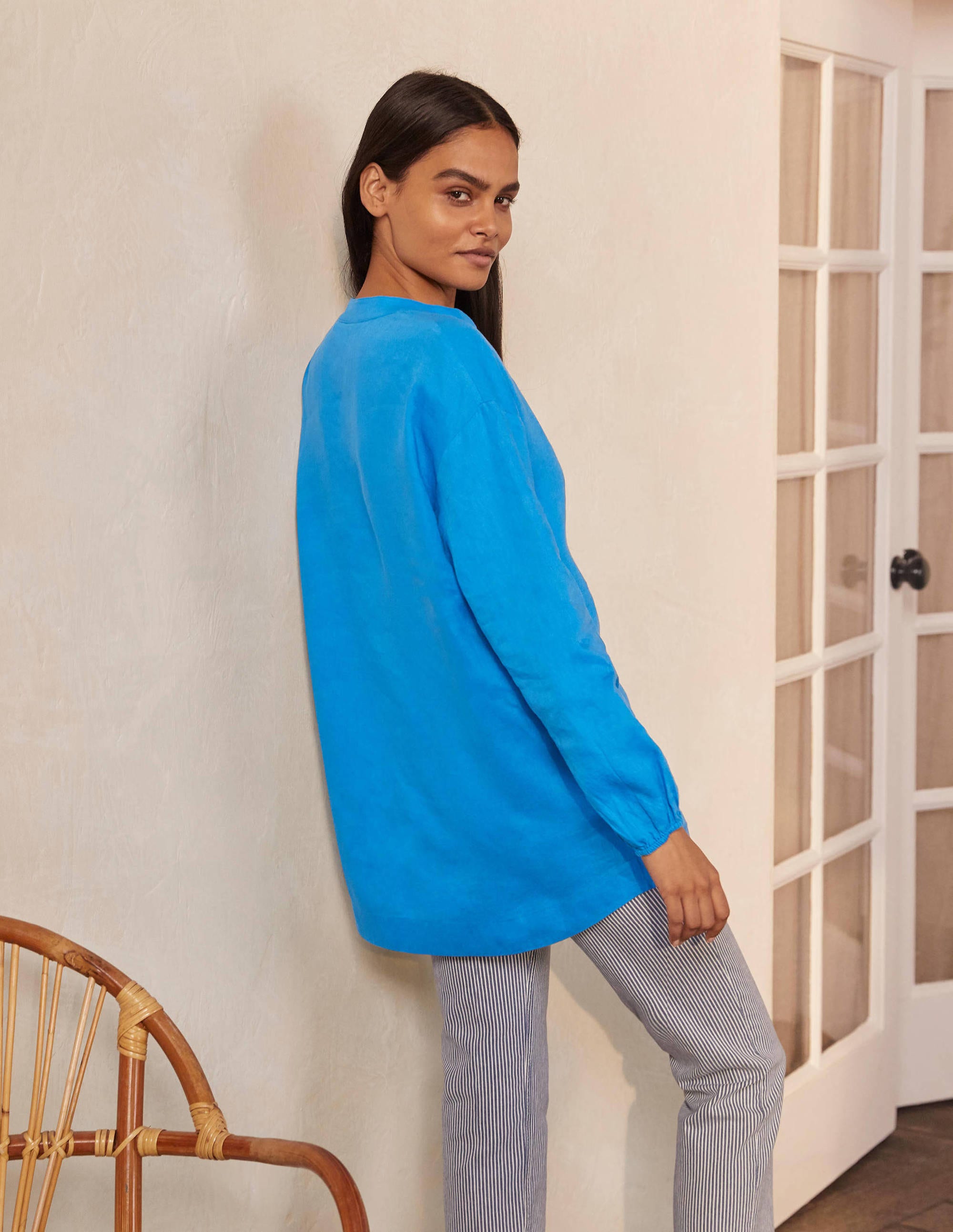 Hannah Leinenhemd-Marokkoblau - Image 2