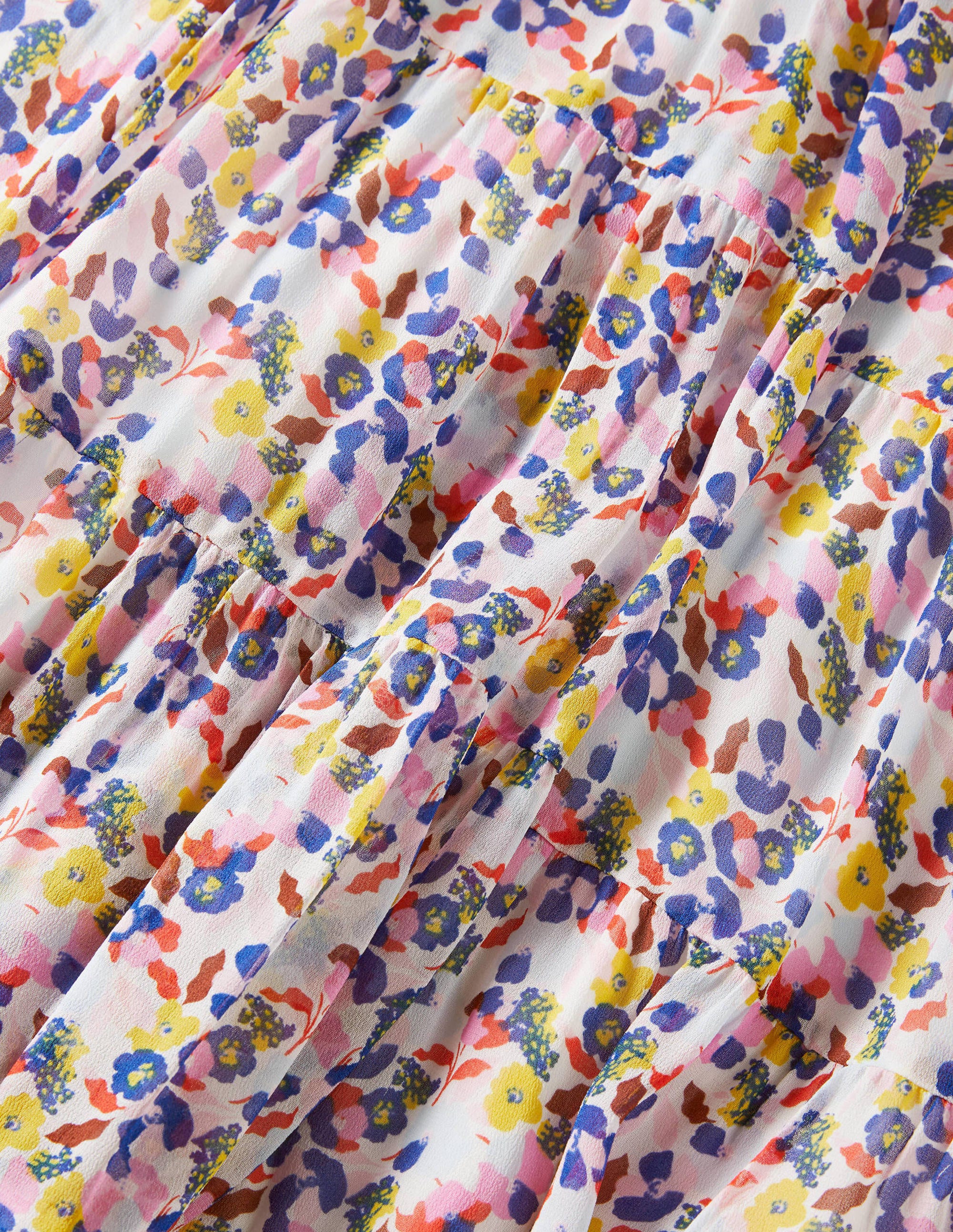 Robe midi Annie volantée-Ivoire, bourgeon de pivoine petit - Image 6