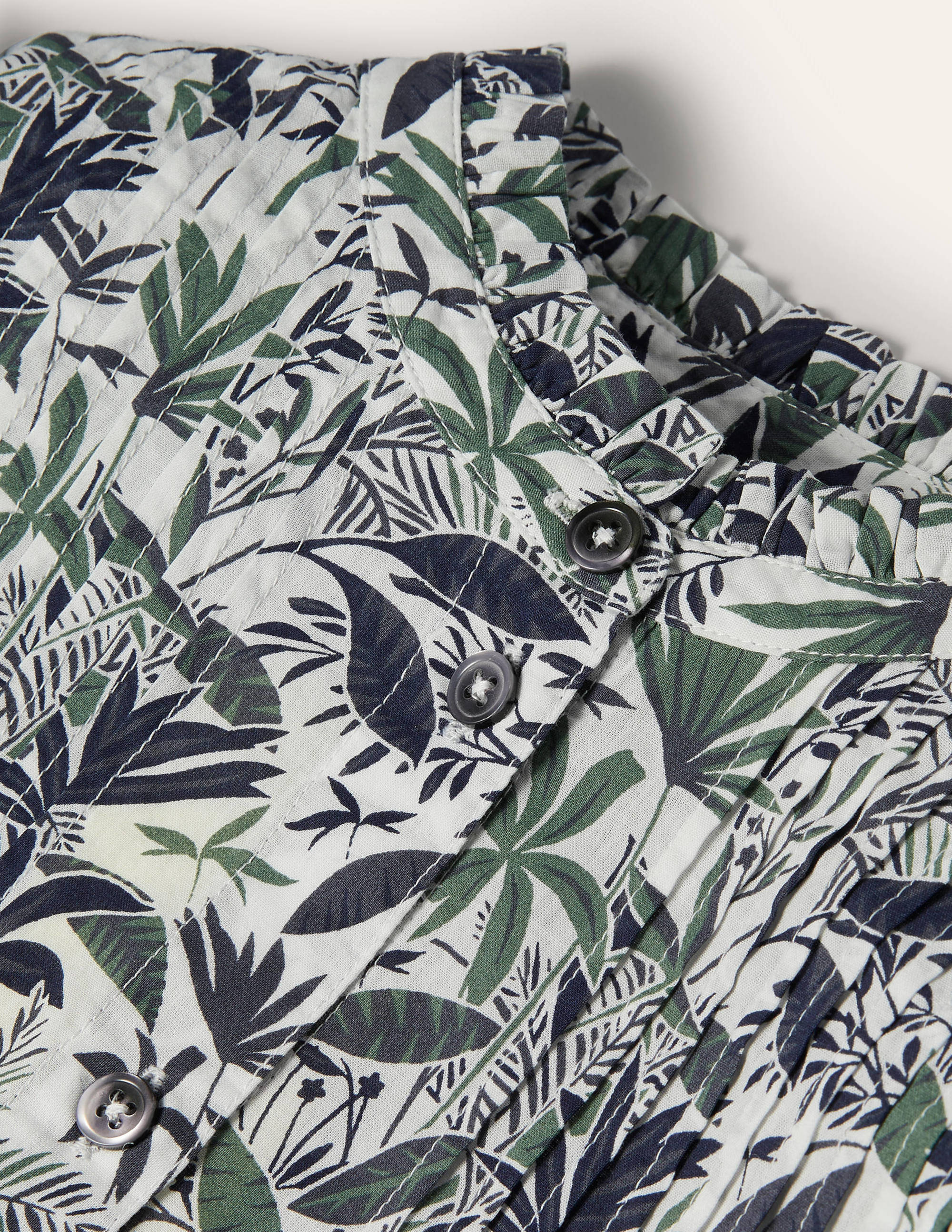 Miranda Blouse-Ivory, Tropical Palm - Image 6