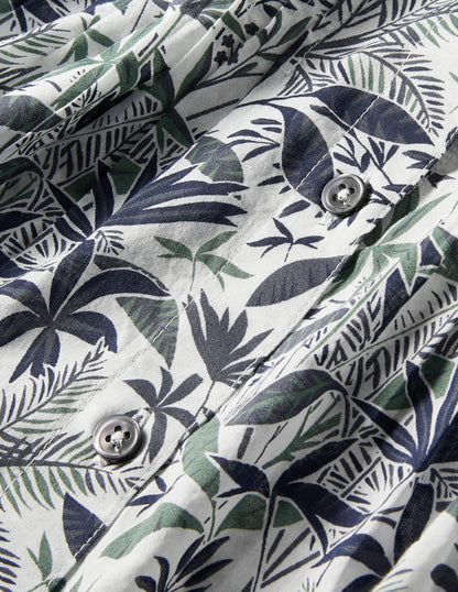 Antonia Hemdblusenkleid aus Baumwolle-Naturweiß, Tropenpalme-6