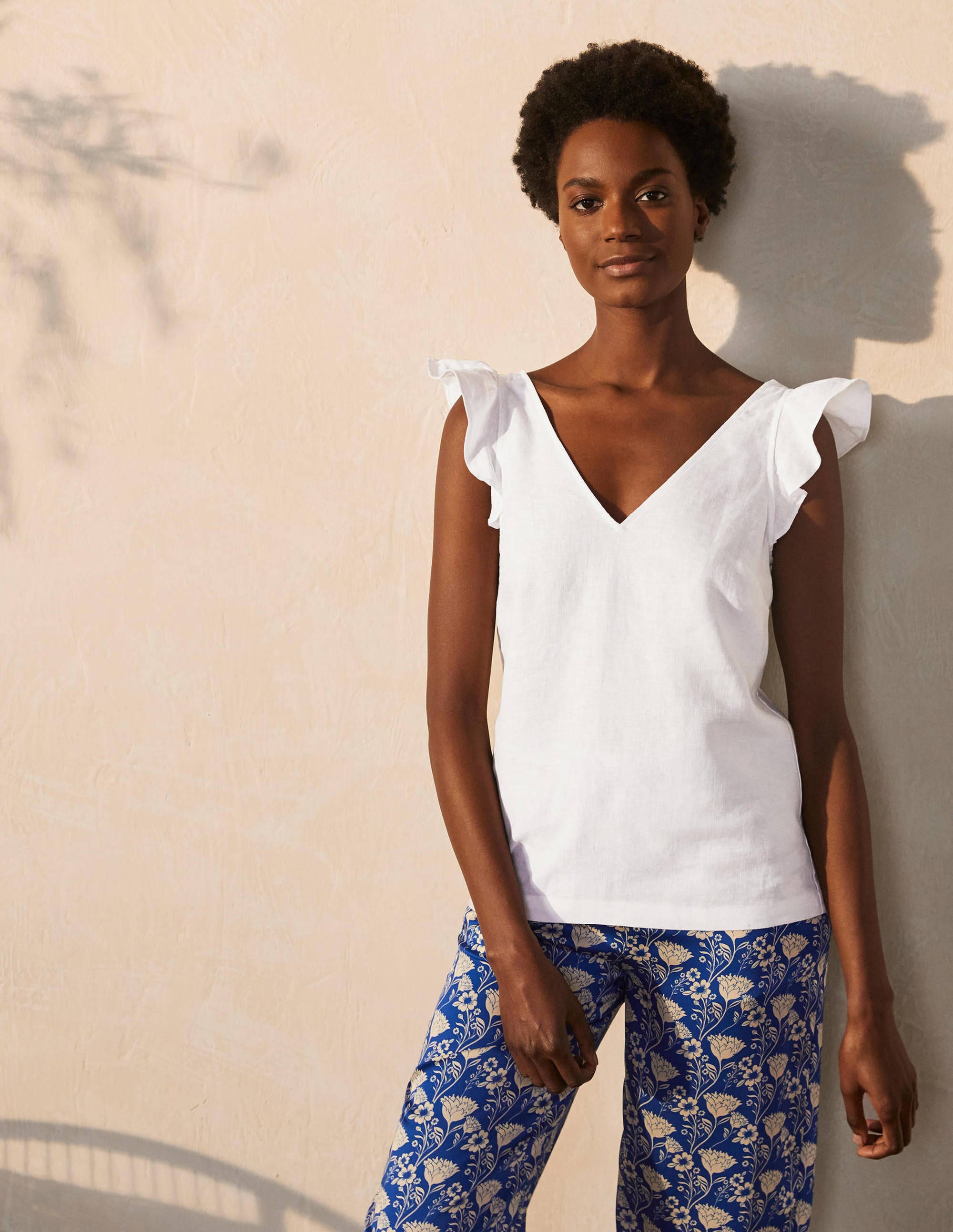 Top Andrea en lin-Blanc - Image 4
