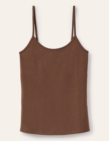 Schlichtes Camisole-Oberteil-Braun