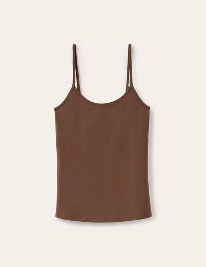 Schlichtes Camisole-Oberteil-Braun