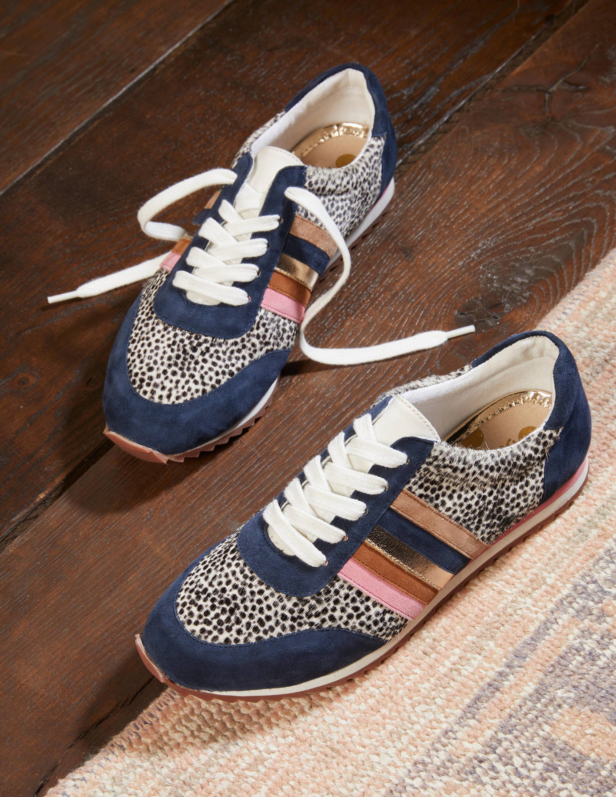 Baskets rayées-Bleu marine/poney dalmatien - Image 3