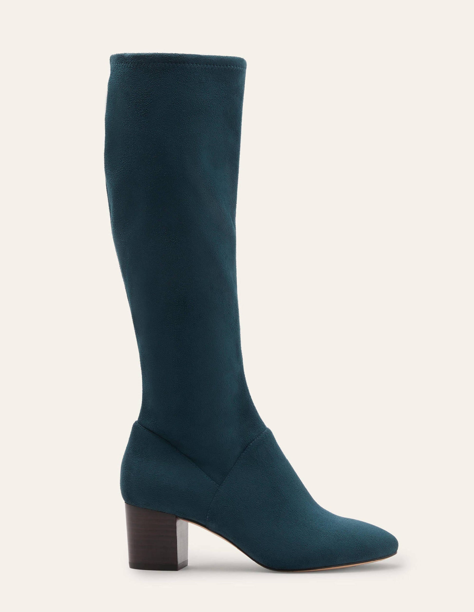 Stretchstiefel mit runder Zehenpartie-Algengrün-2