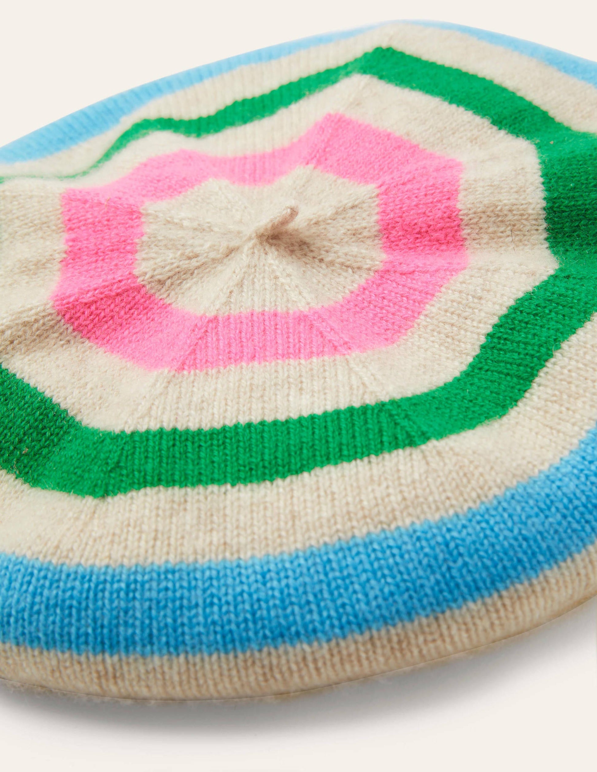 Cashmere Beret-Multi Stripe-2
