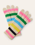 Gants en cachemire-Rayé multi