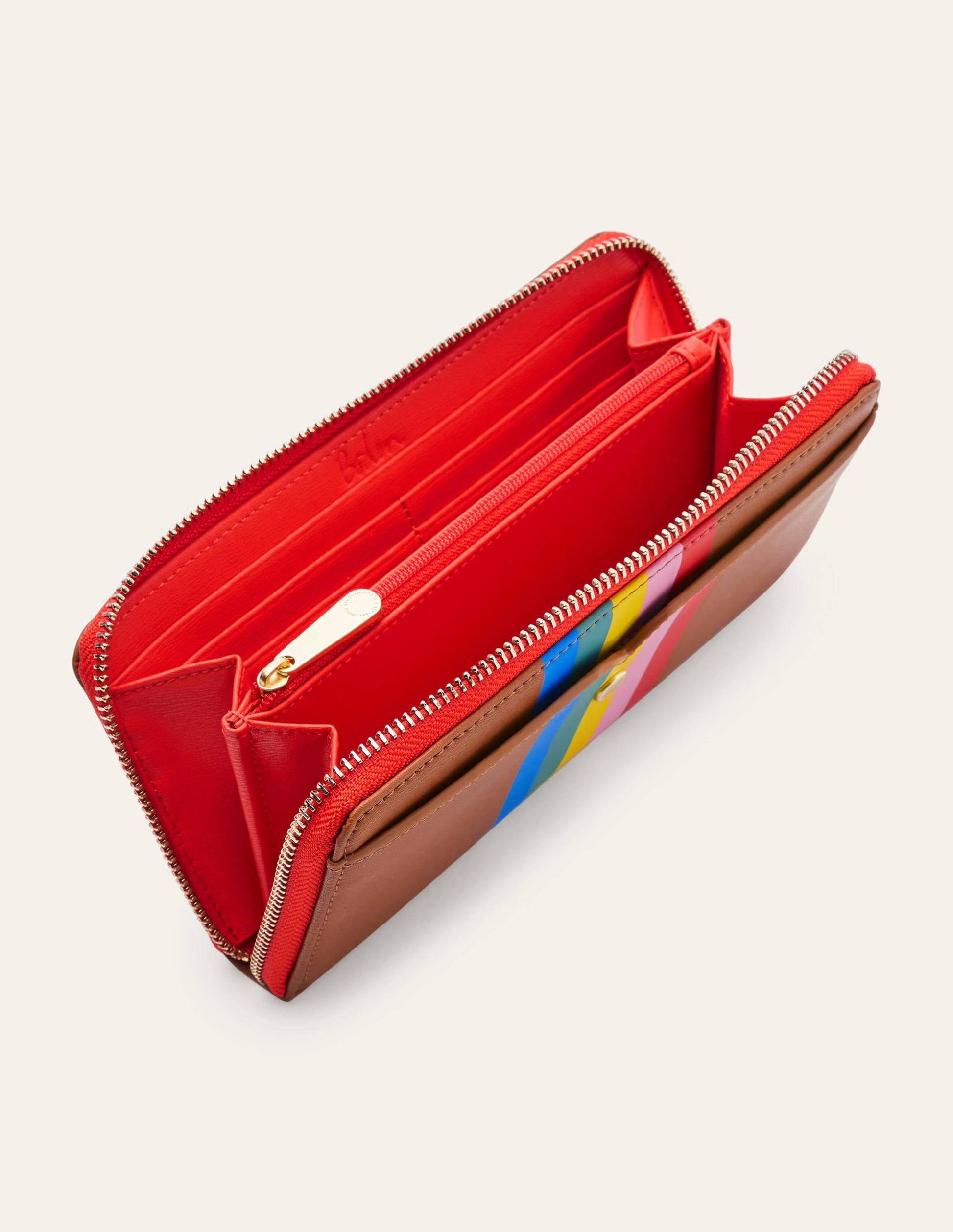 Portefeuille-Rayé multi fauve-3