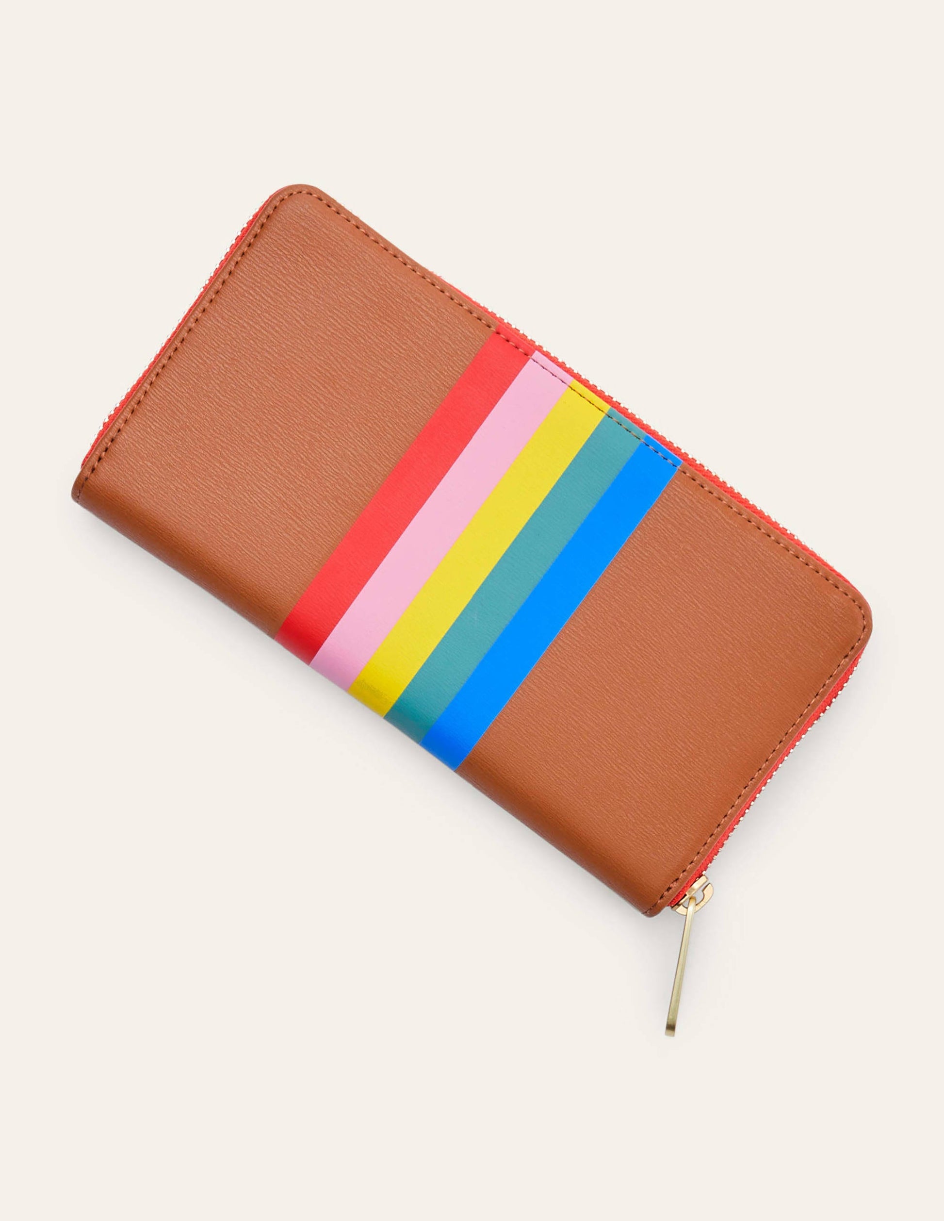 Portefeuille-Rayé multi fauve-4