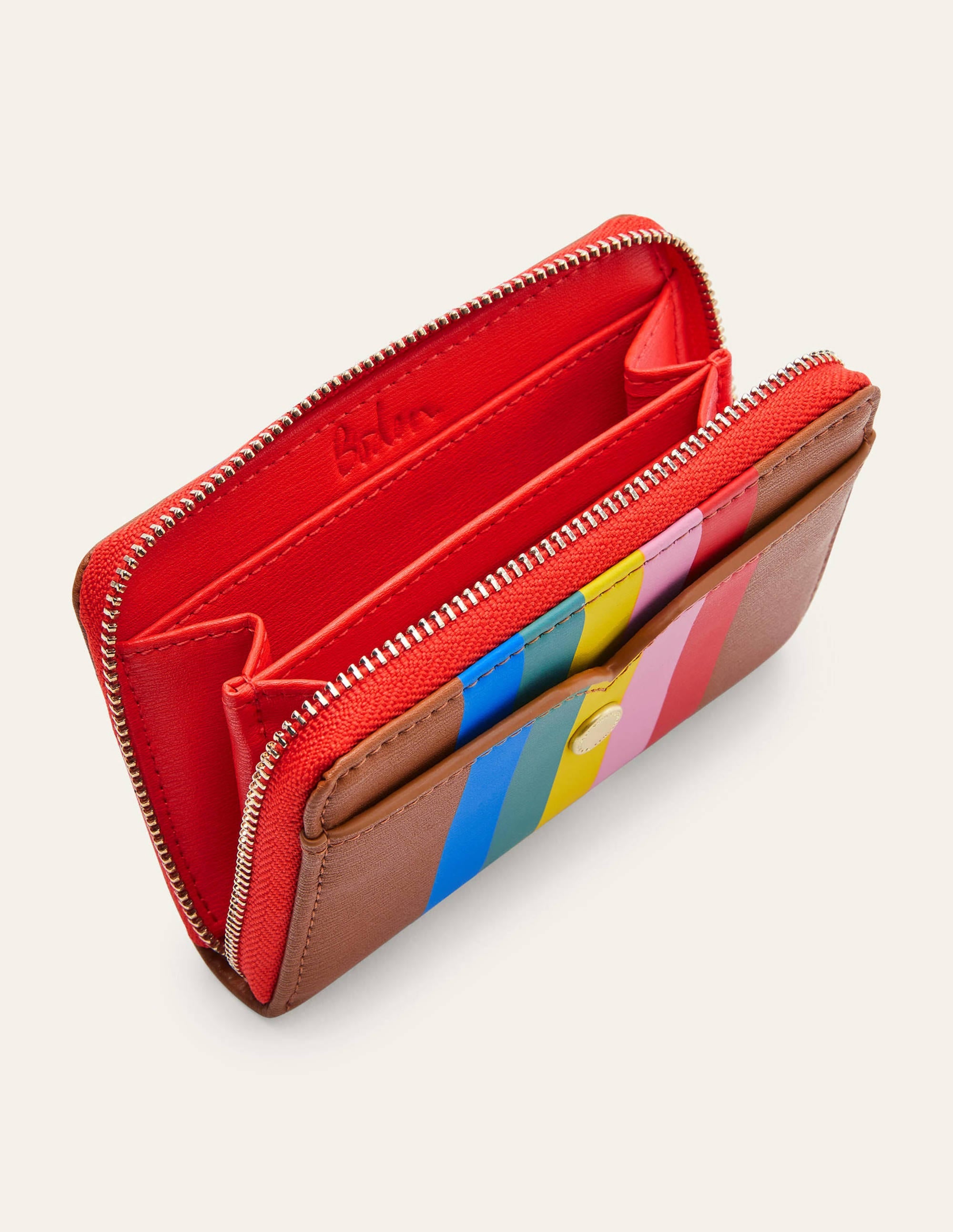 Mini Wallet-Tan Multi Stripe - Image 2