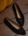 Catriona Ballerinas-Schwarz/Gold, Verstreute Tupfen