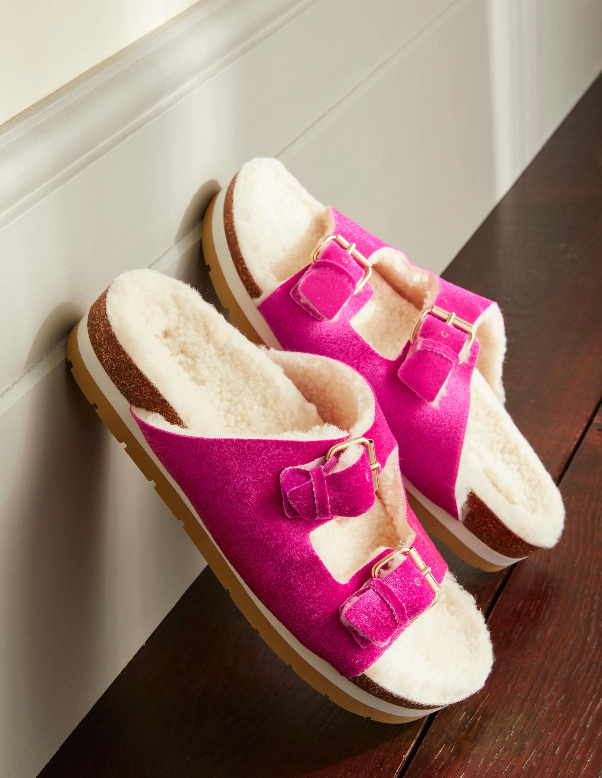 Cosy Slippers-Festival Pink Velvet - Image 1