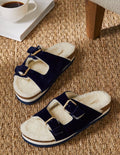 Cosy Slippers-Navy Velvet