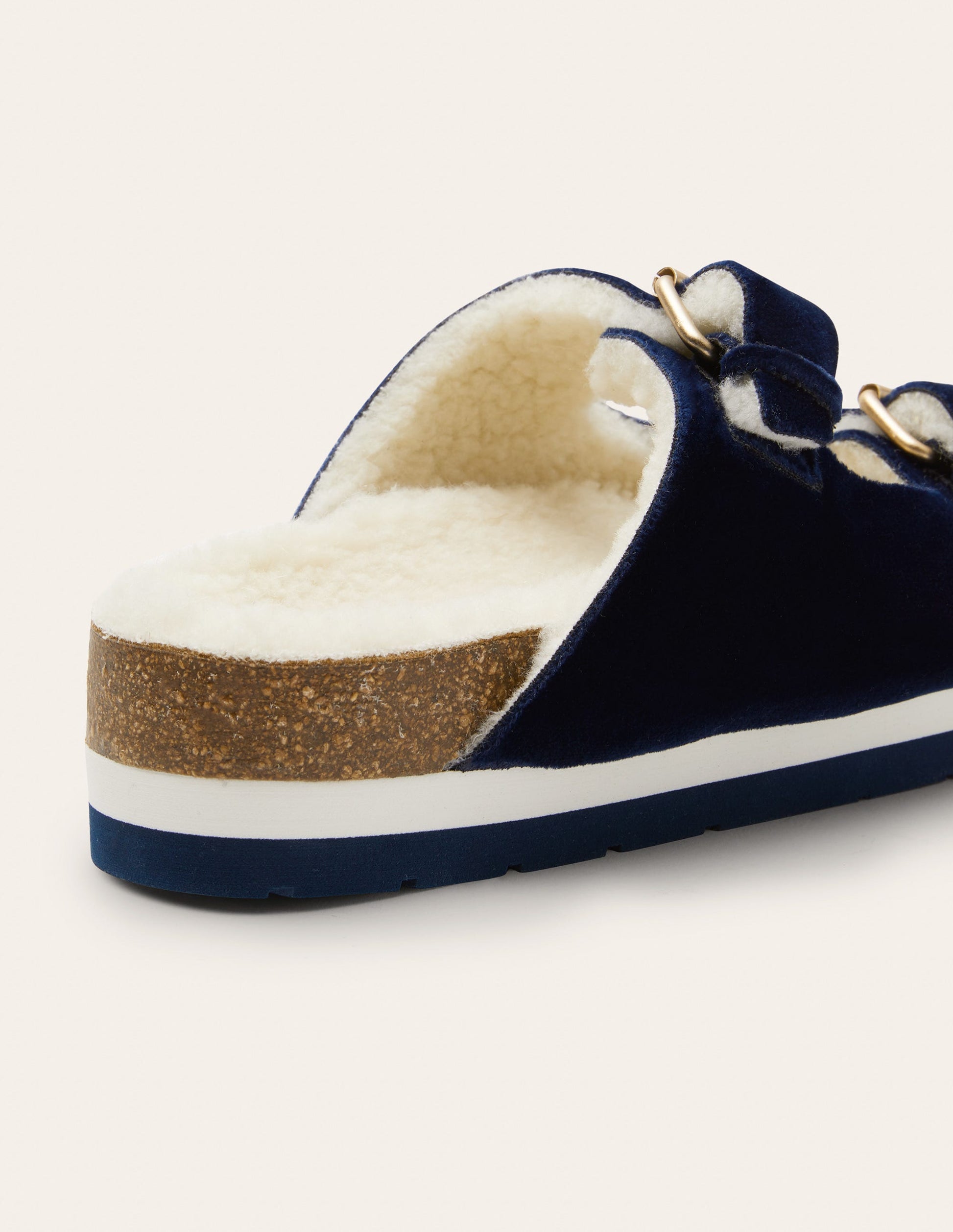 Cosy Slippers-Navy Velvet-3