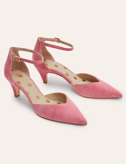 Pumps mit Knöchelriemen-Graurosa