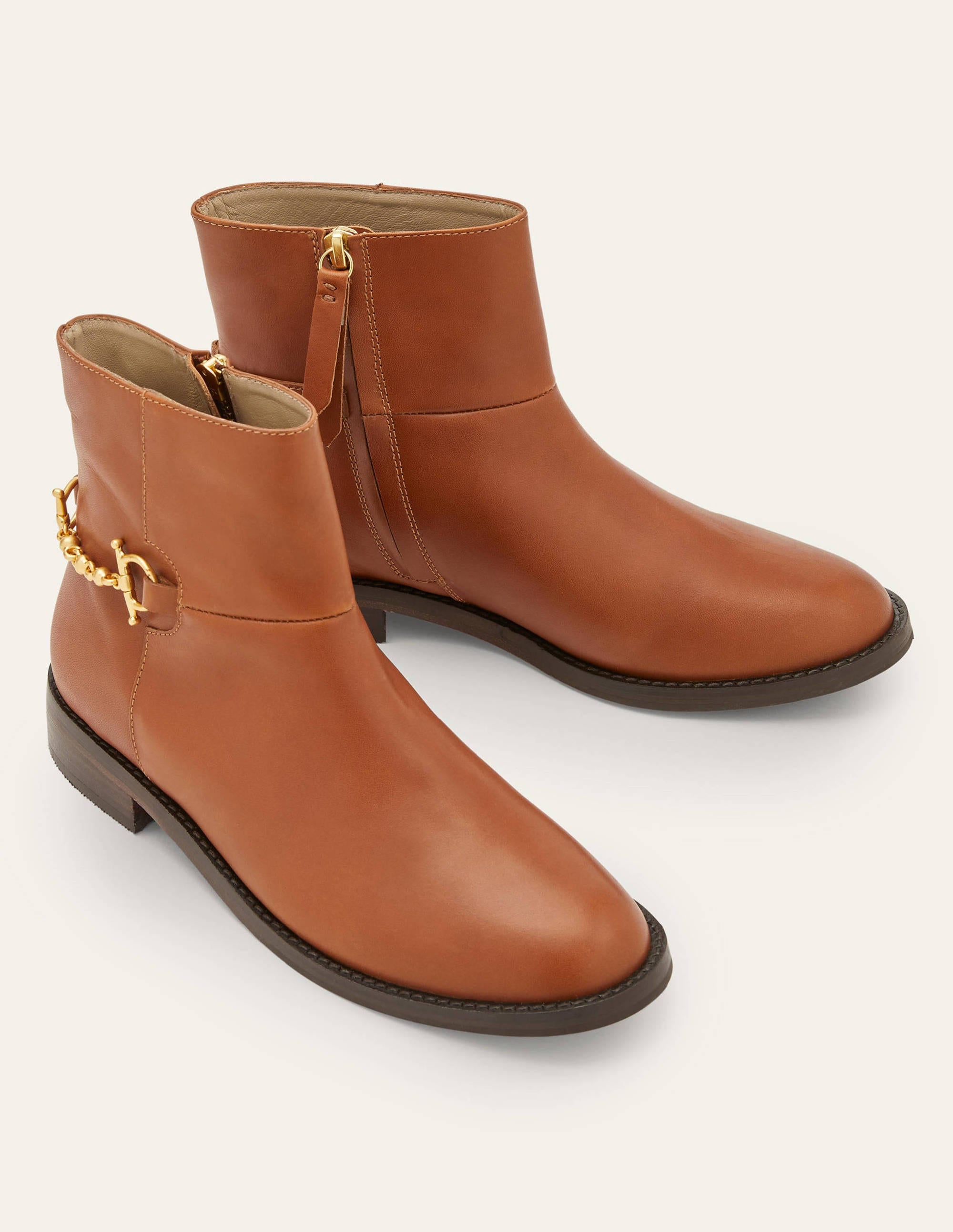 Bottines à détail mors-Fauve foncé - Image 3