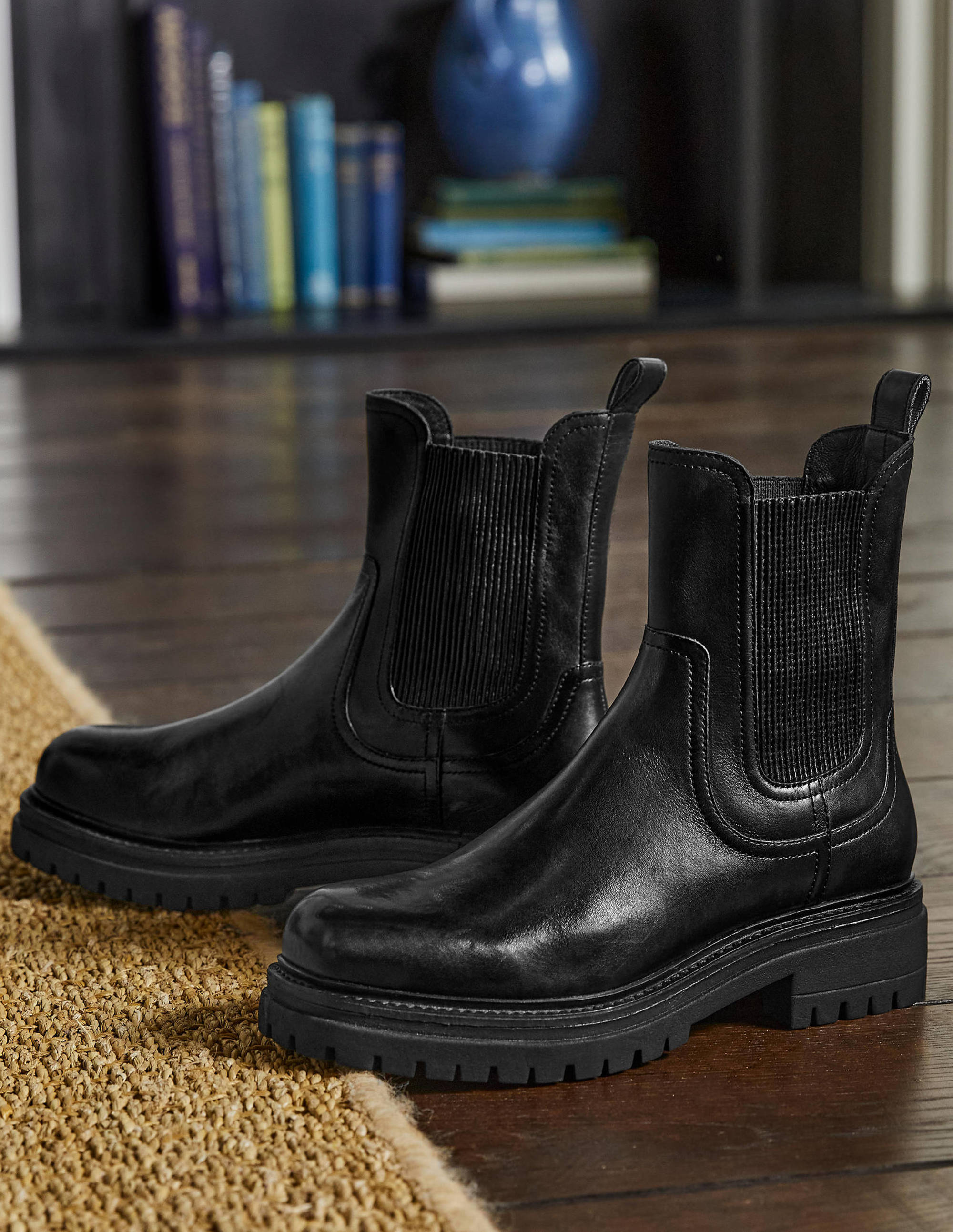 Bottines chelsea épaisses-Noir - Image 1