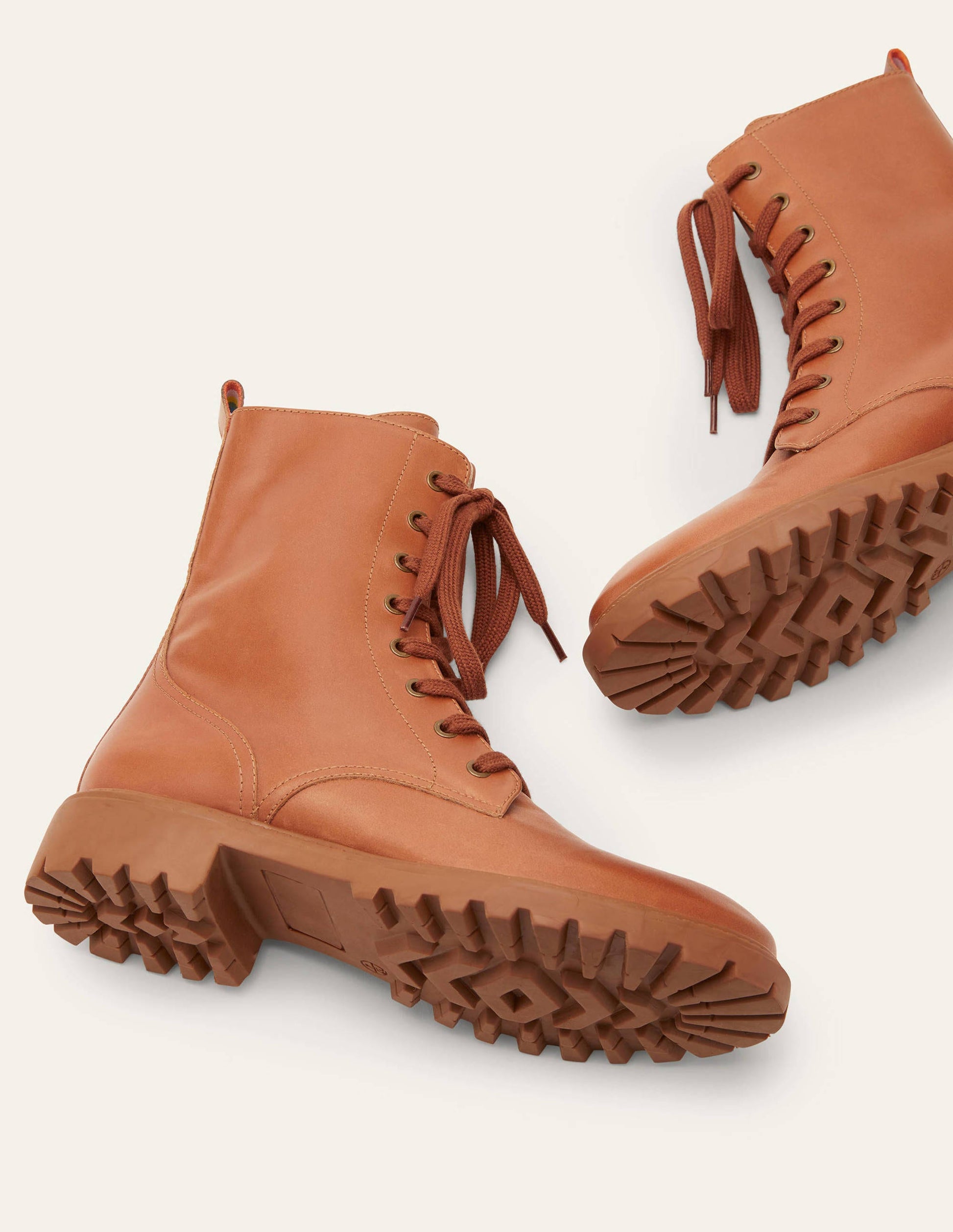 Lace-up Boots-Tan-4