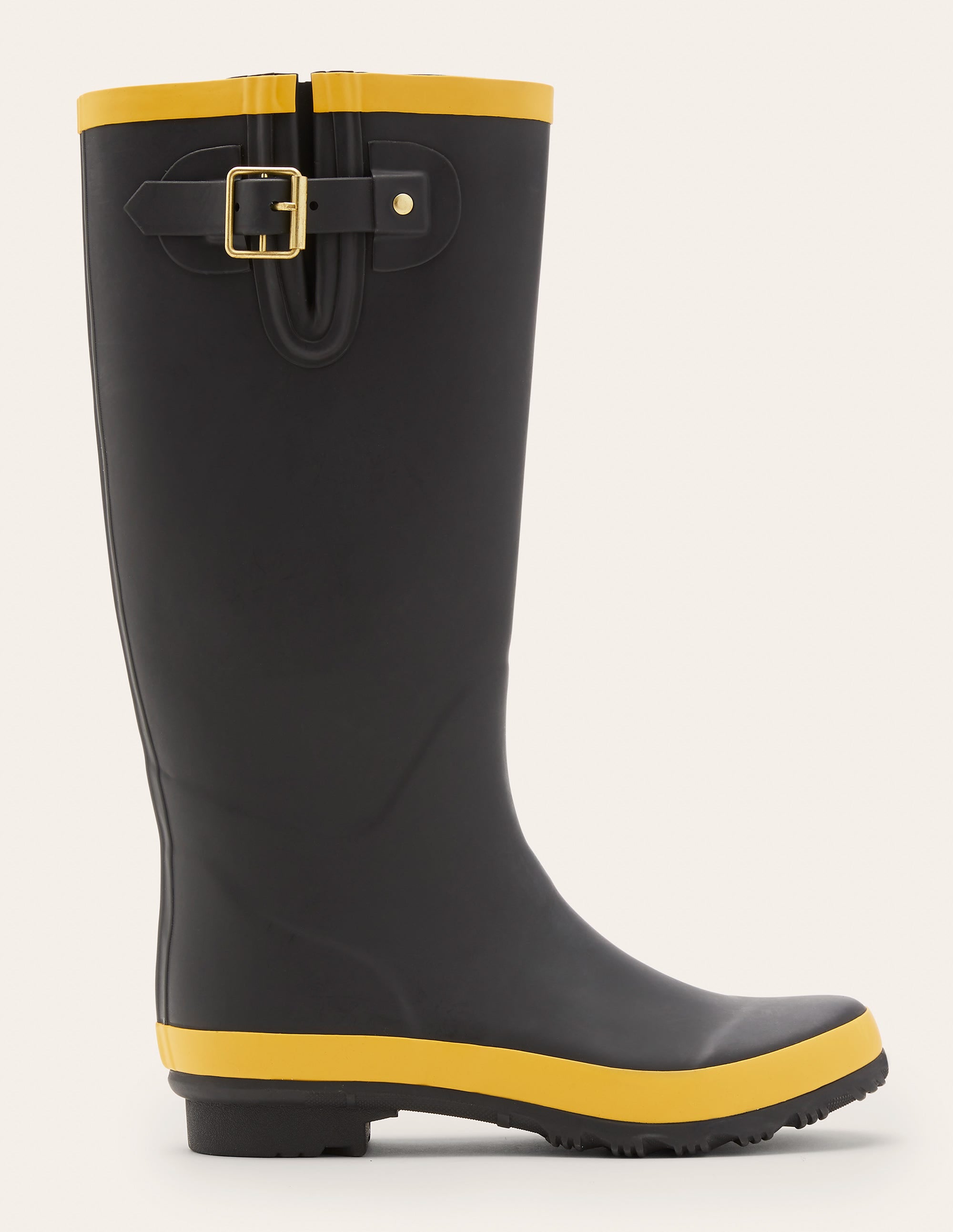 Bottes de pluie-Noir/Doré miel - Image 1