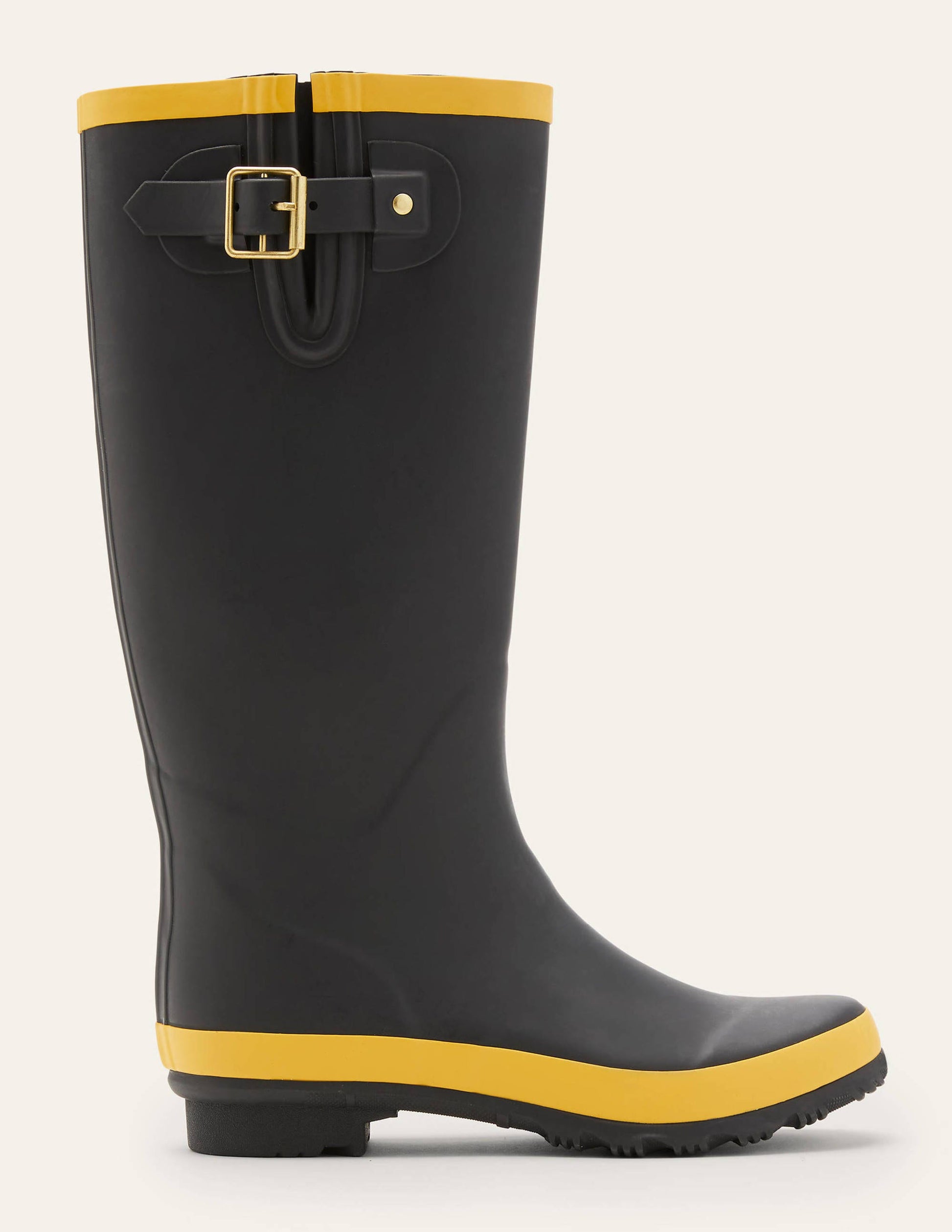 Bottes de pluie-Noir/Doré miel-4