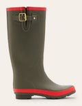 Wellington Boots-Classic Khaki/Cherry Red