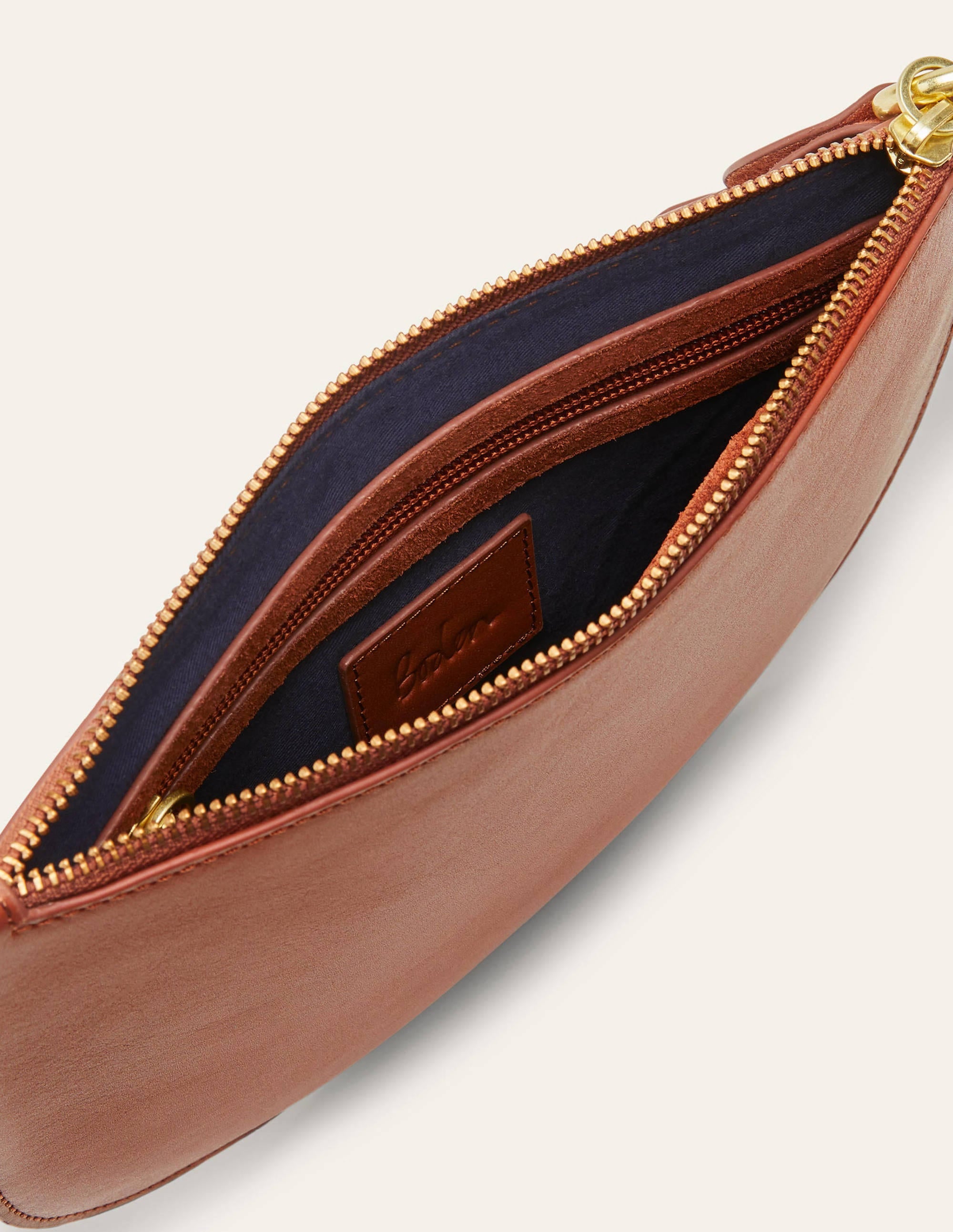 Clutch mit Gliederdetail-Hellbraun - Image 3