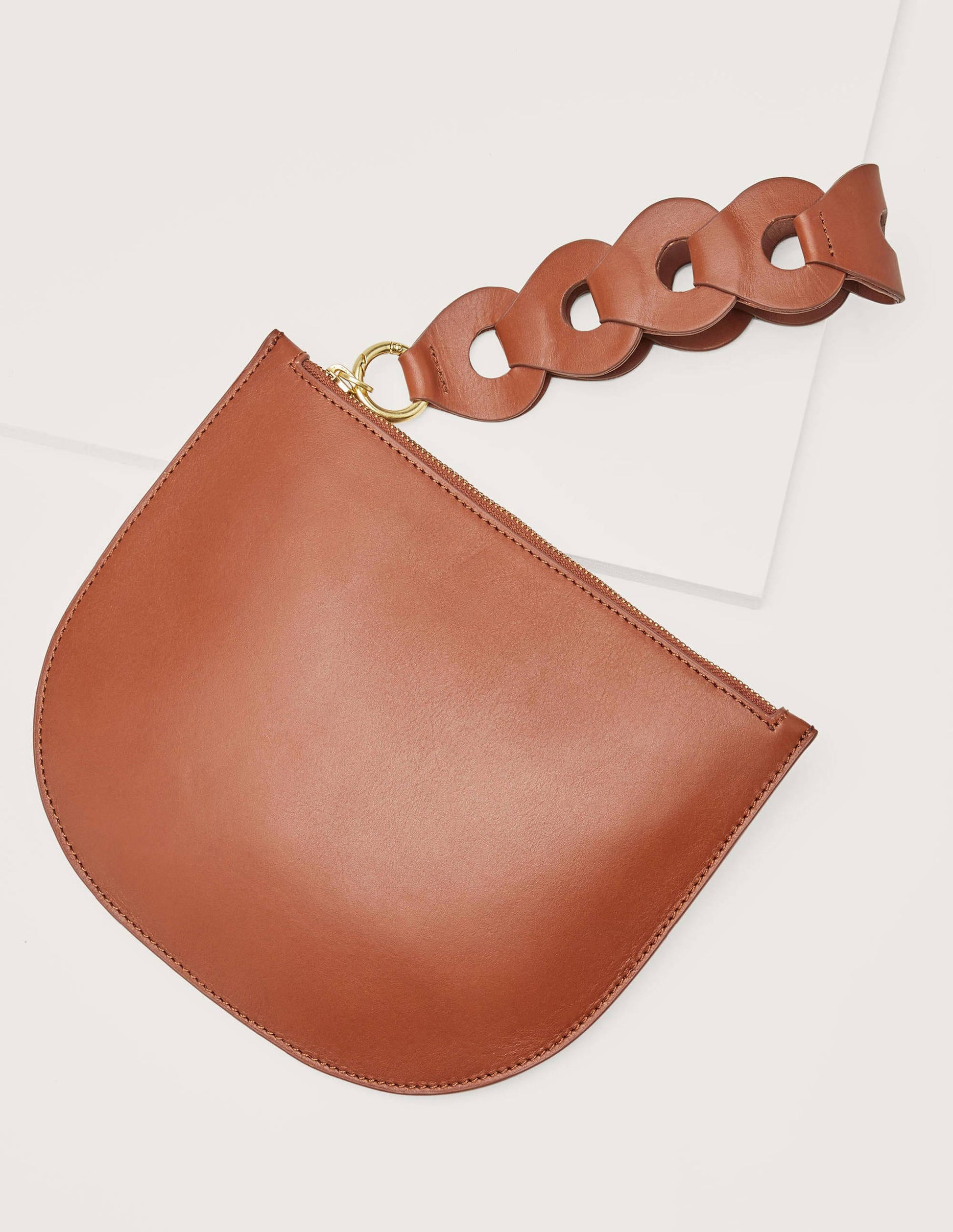 Clutch mit Gliederdetail-Hellbraun-4