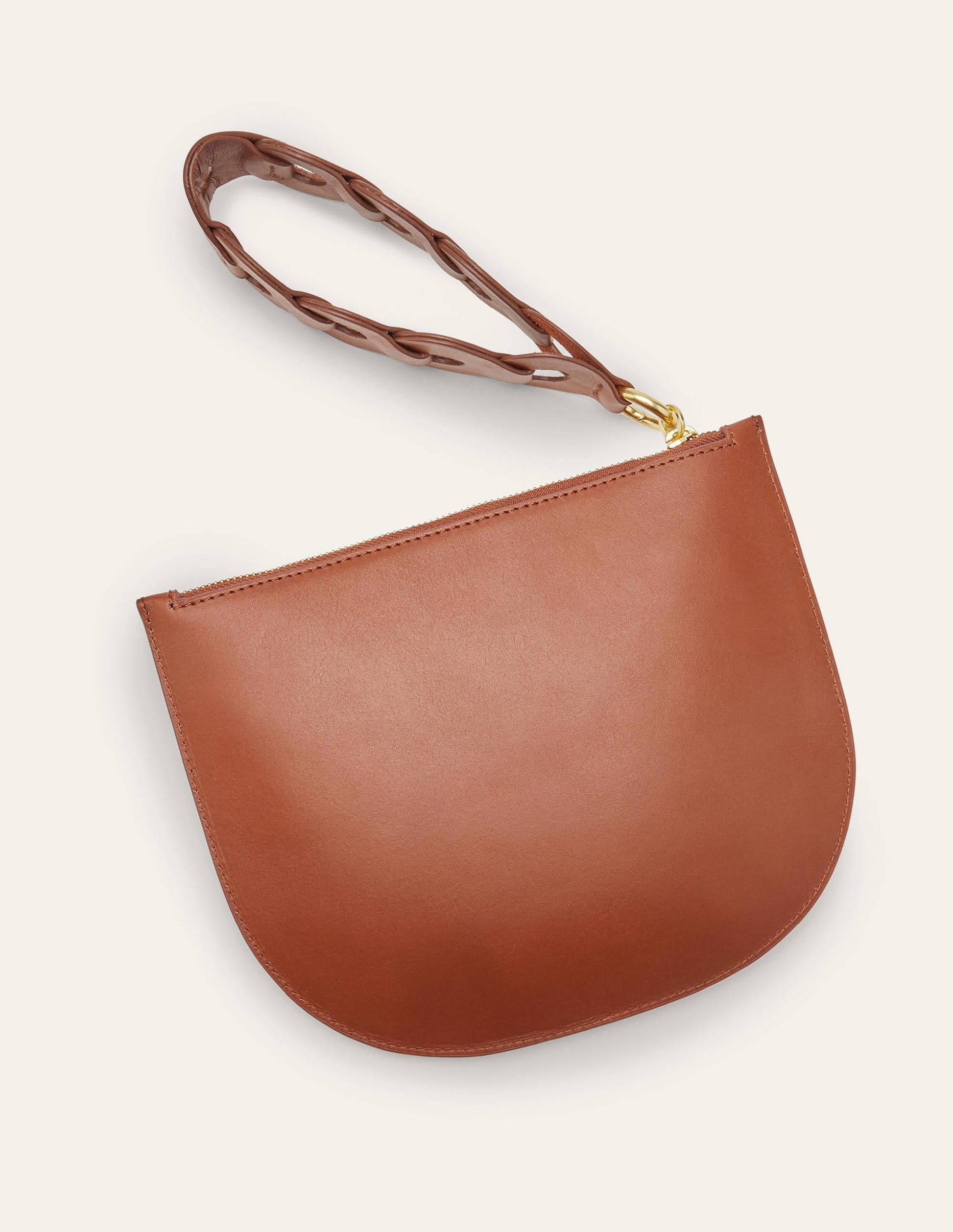 Clutch mit Gliederdetail-Hellbraun-5