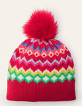Bonnet motif jacquard-Rouge rockabilly