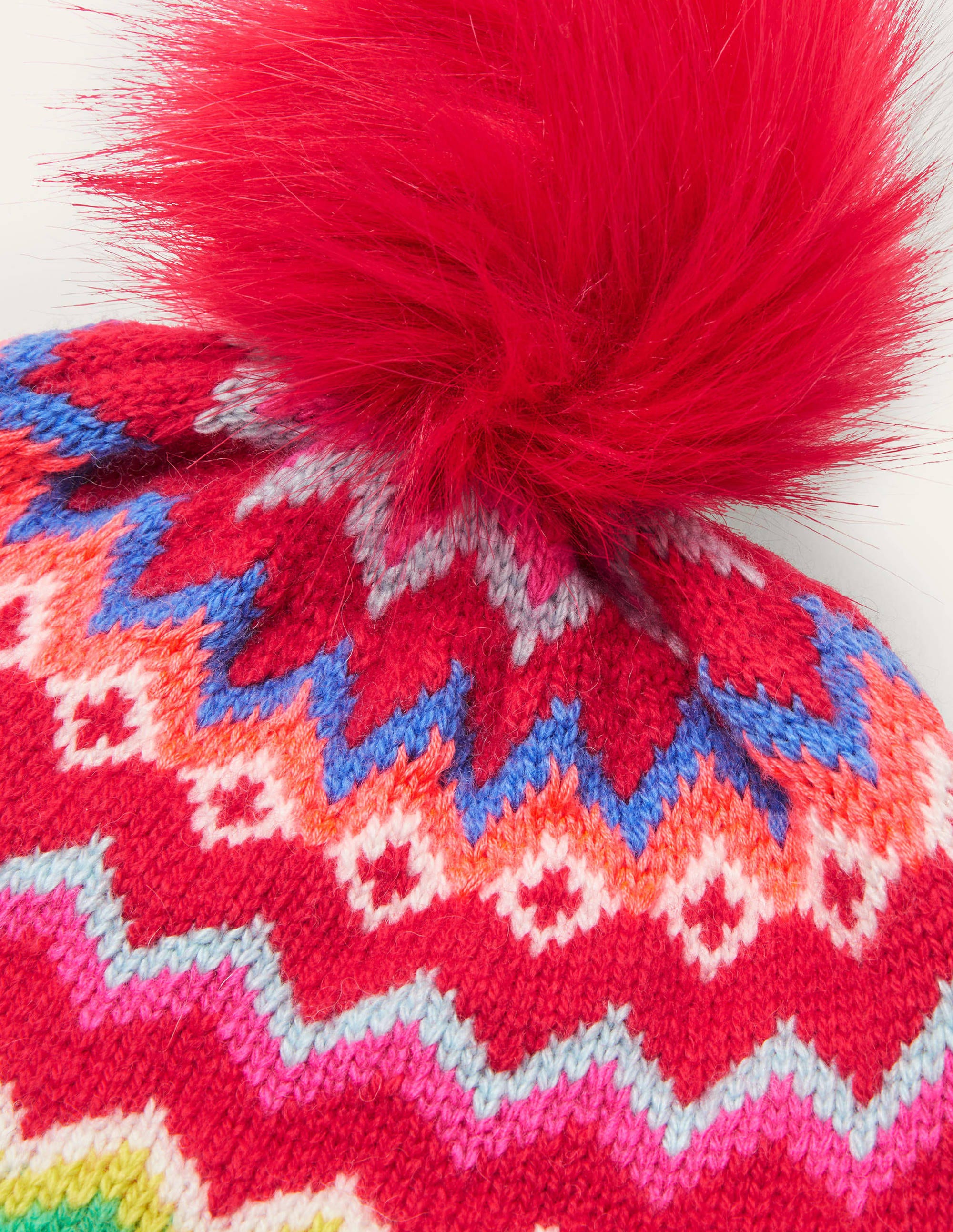 Bonnet motif jacquard-Rouge rockabilly - Image 2