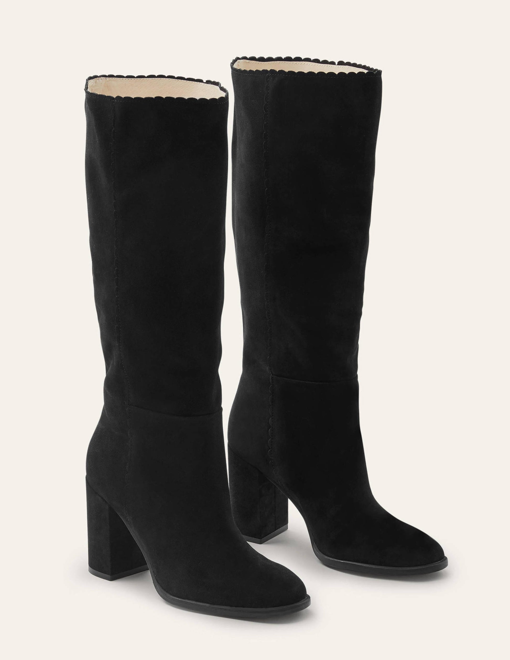 Bottes hauteur genou festonnées-Noir-2