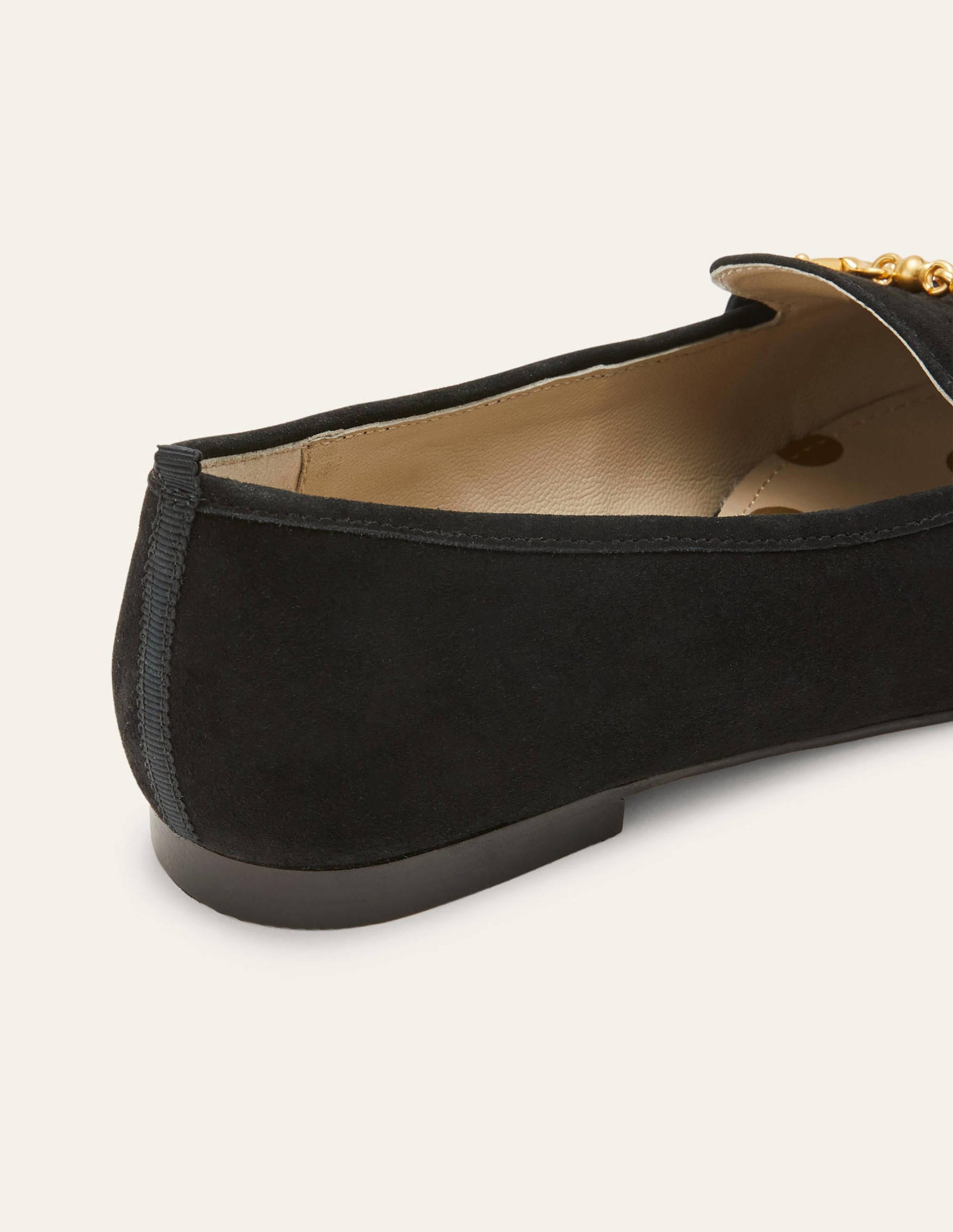 Mocassins à détail mors-Daim noir-4