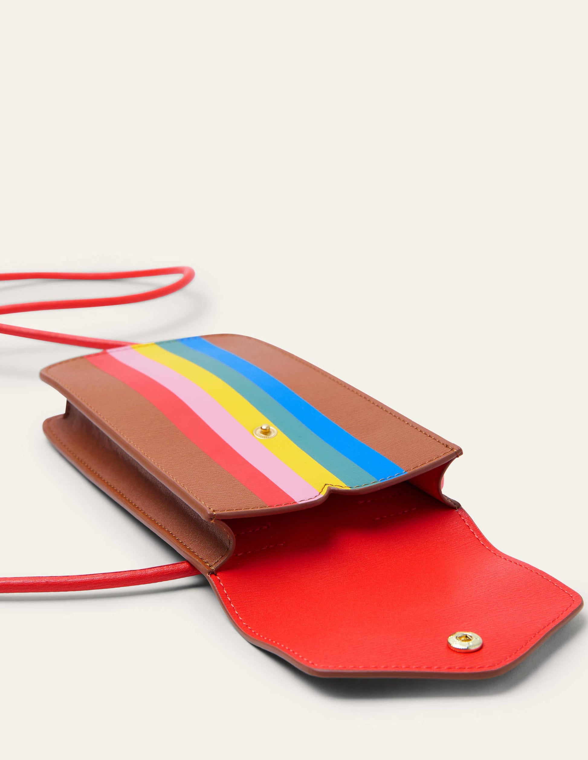 Sac à bandoulière pour téléphone-Rayé multi fauve-2