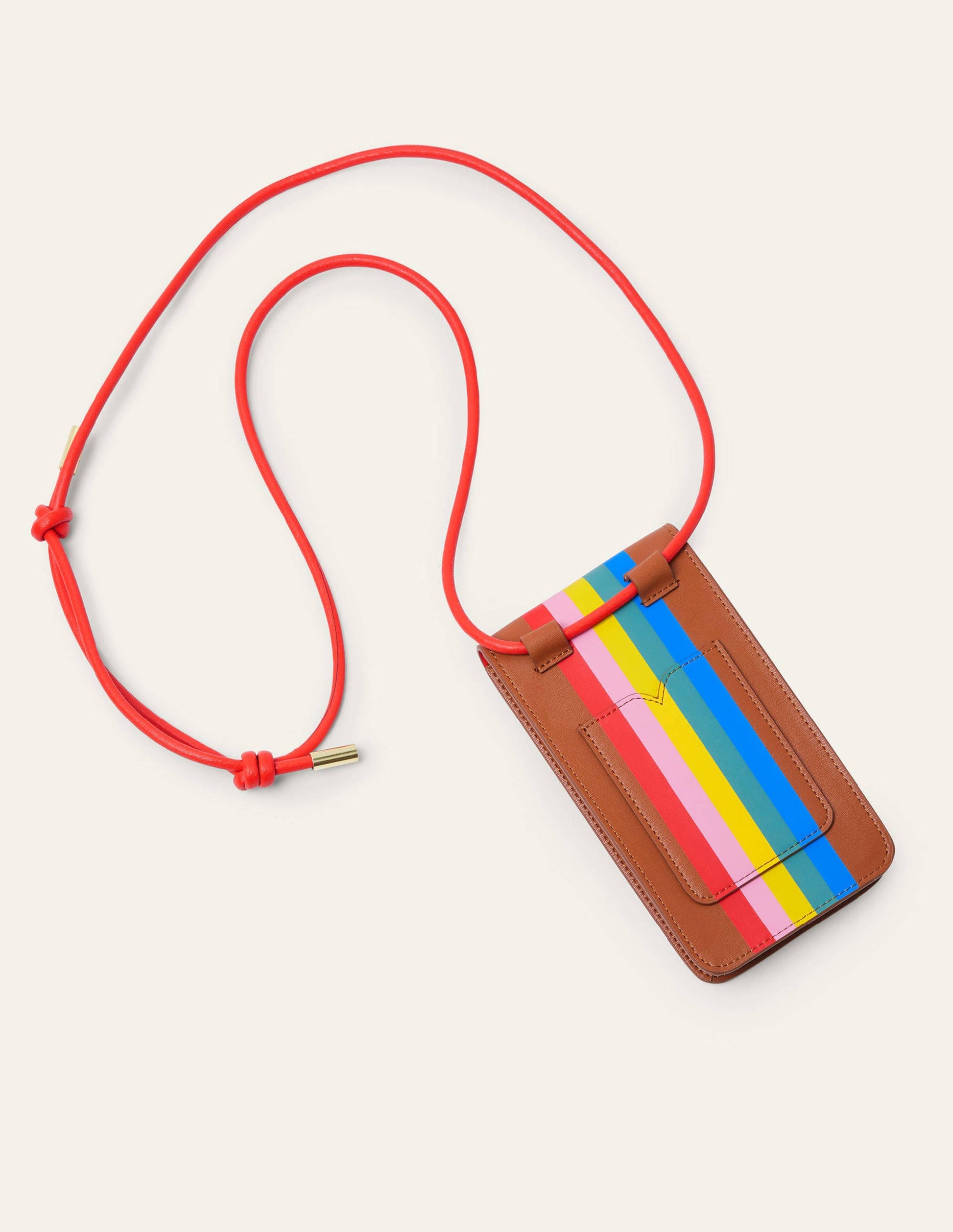 Sac à bandoulière pour téléphone-Rayé multi fauve-4