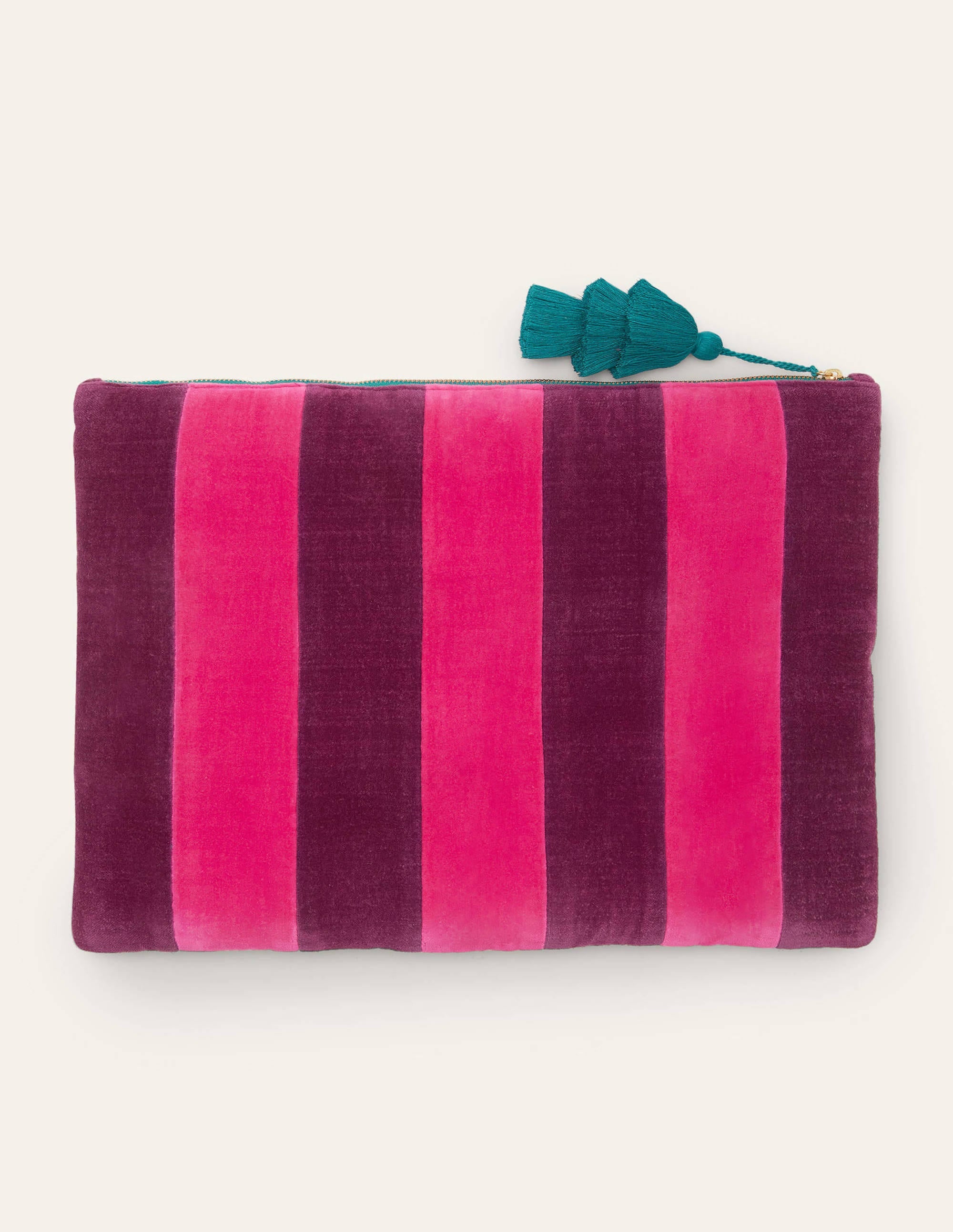 Pochette en velours-Rose festival/lie de vin - Image 4