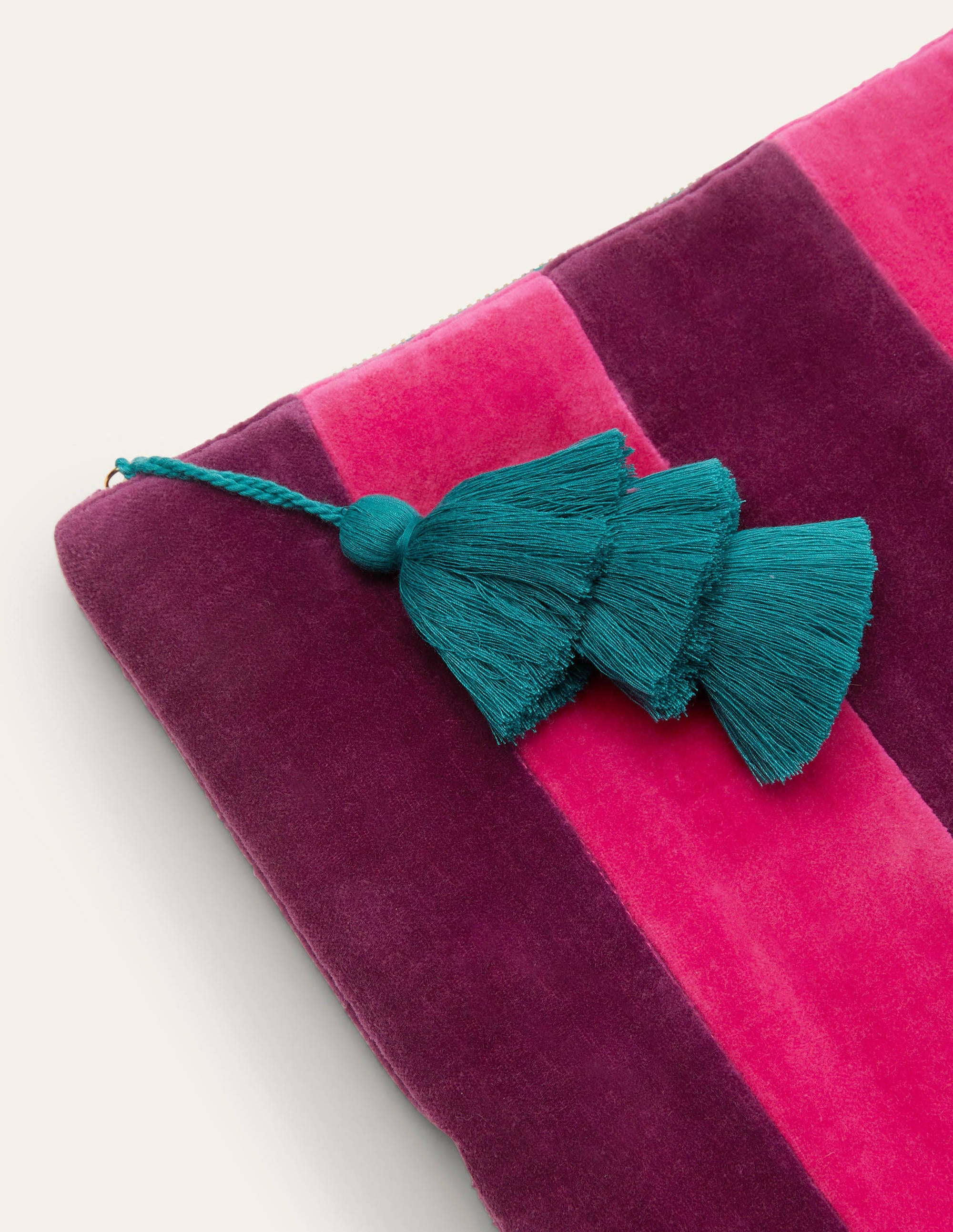 Pochette en velours-Rose festival/lie de vin - Image 5