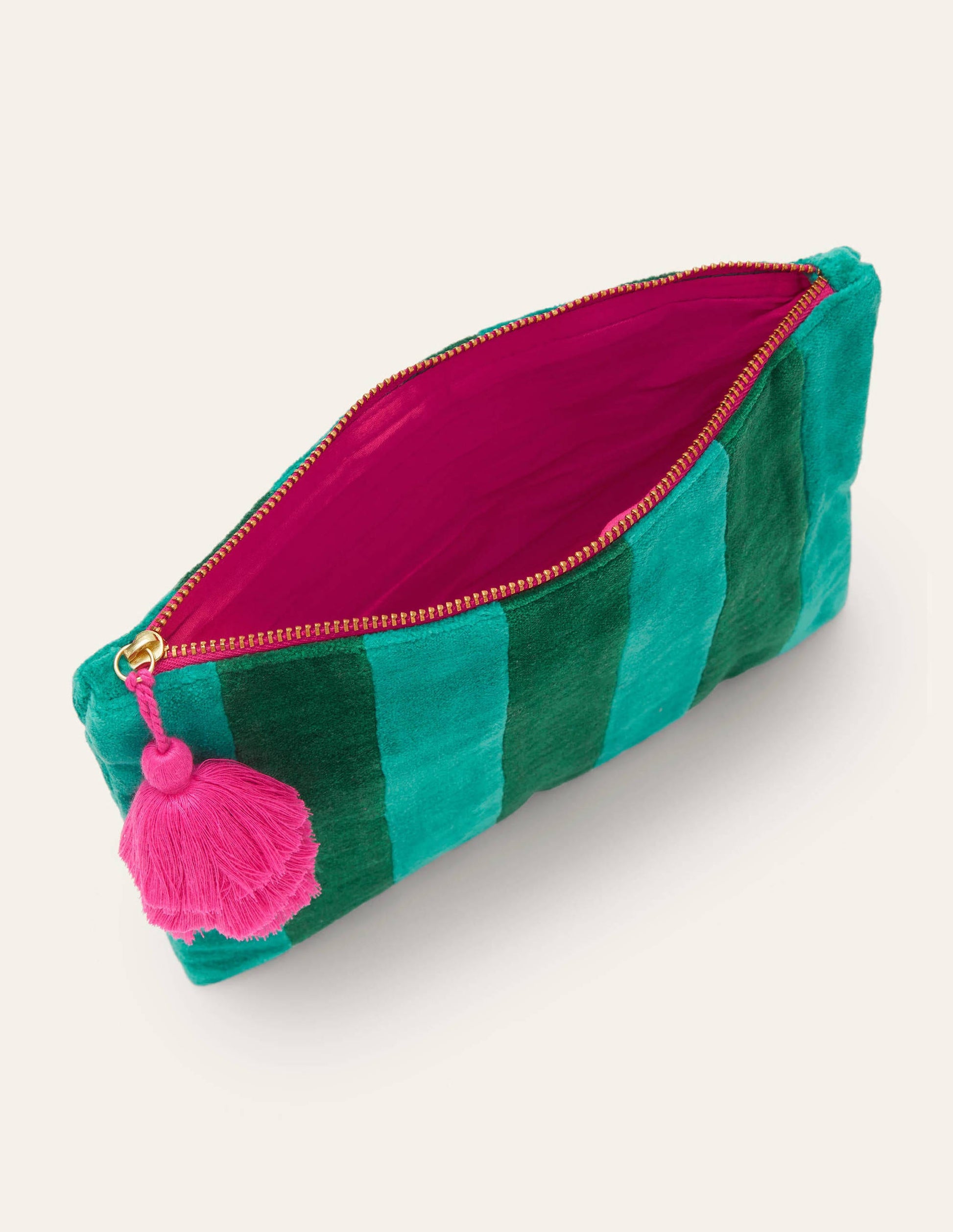 Taschen-Set aus Samt-Segelrot/Waldgrün-5
