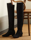 Overknee-Stretchstiefel-Schwarz