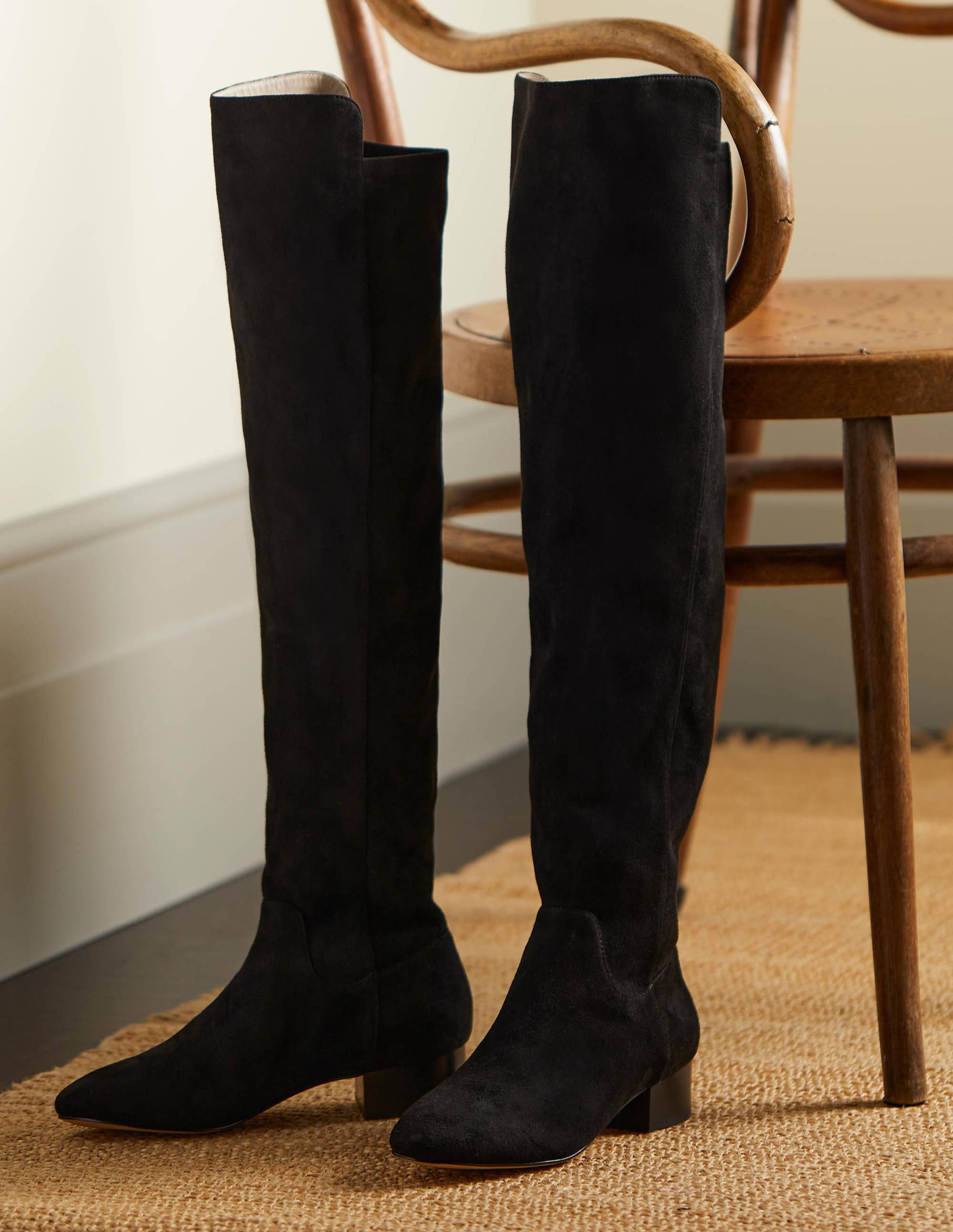 Overknee-Stretchstiefel-Schwarz - Image 1