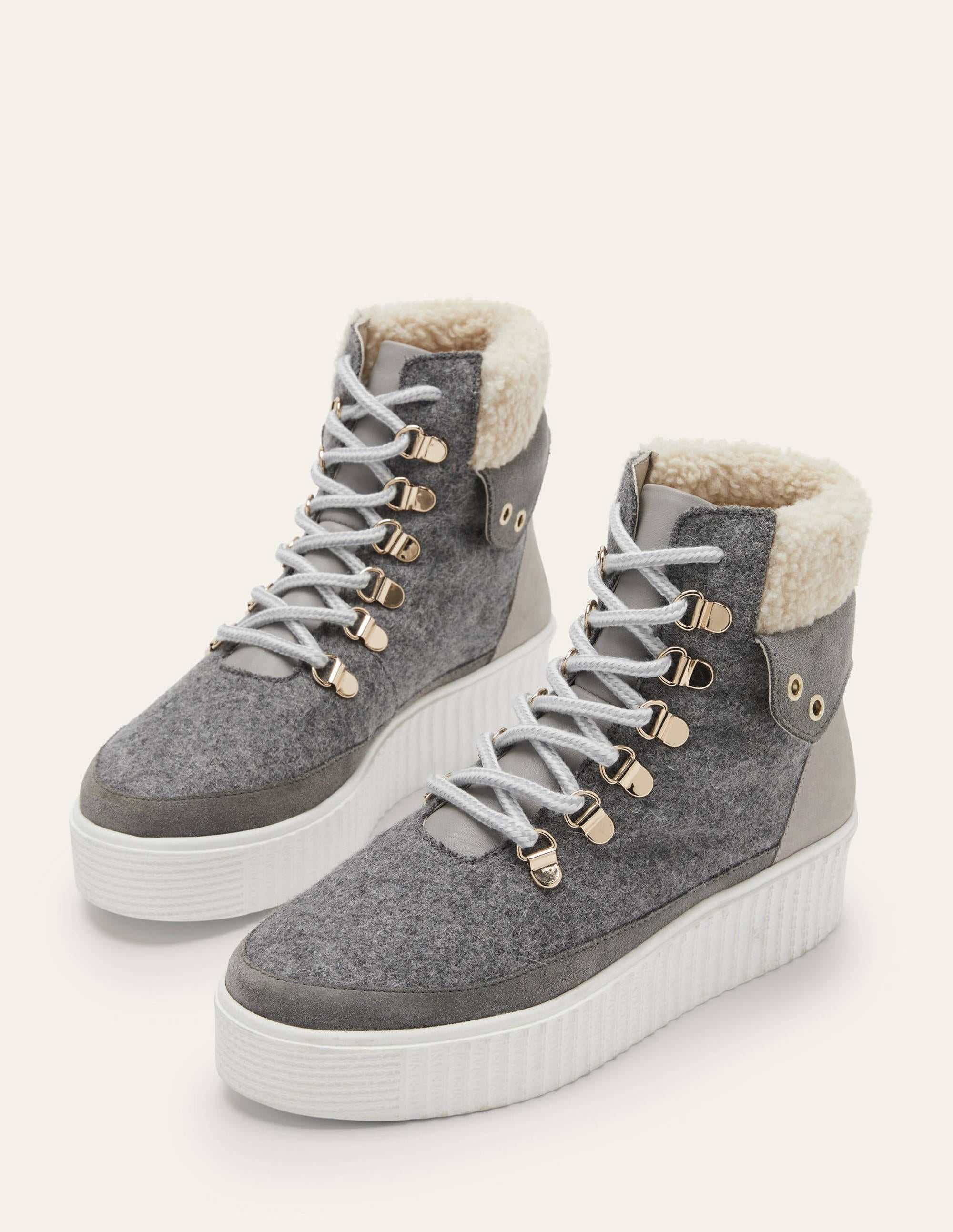 Bottines de randonnée Laura-Gris chiné - Image 1