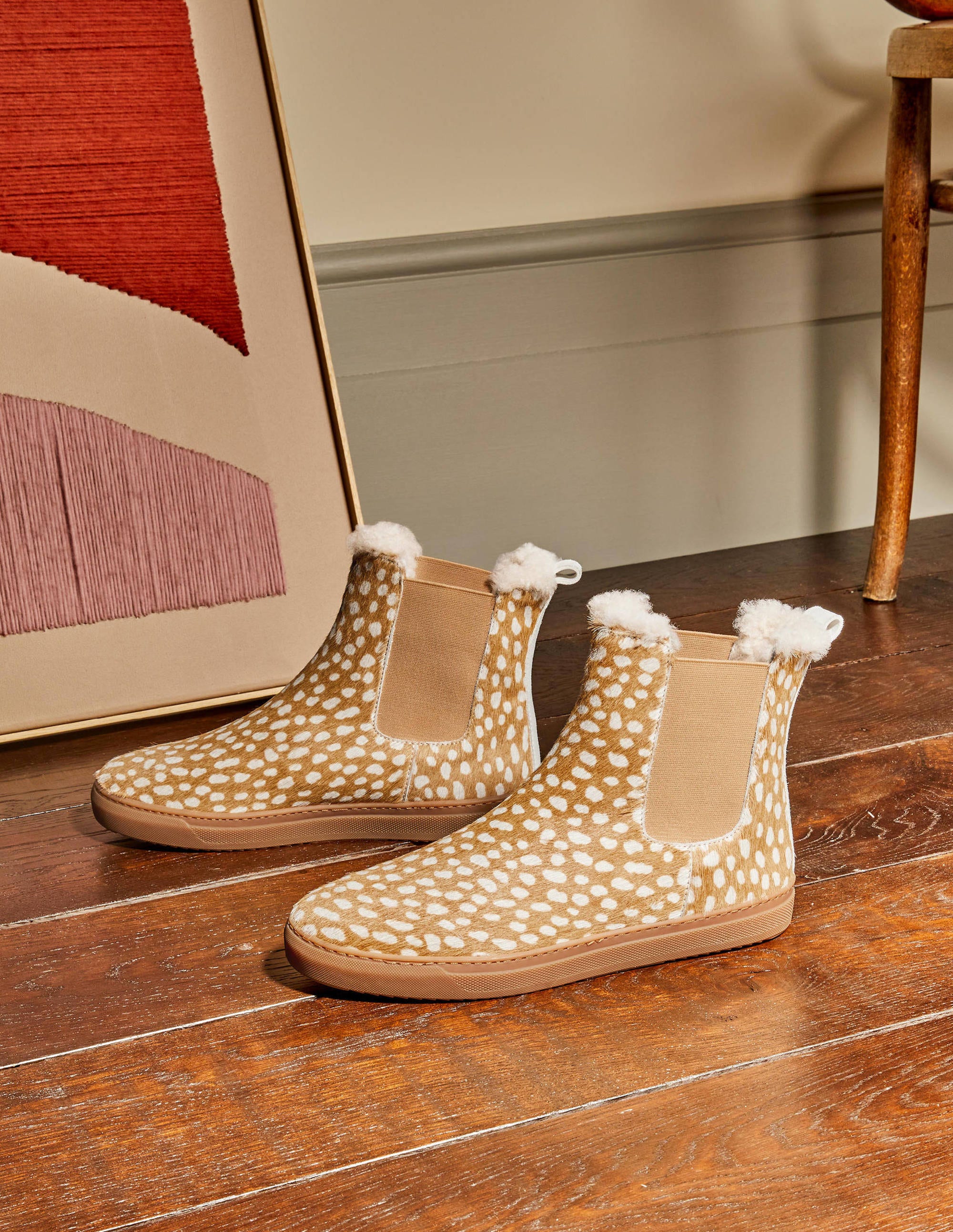 Chelsea Boots mit Lammfellfutter-Reh - Image 1