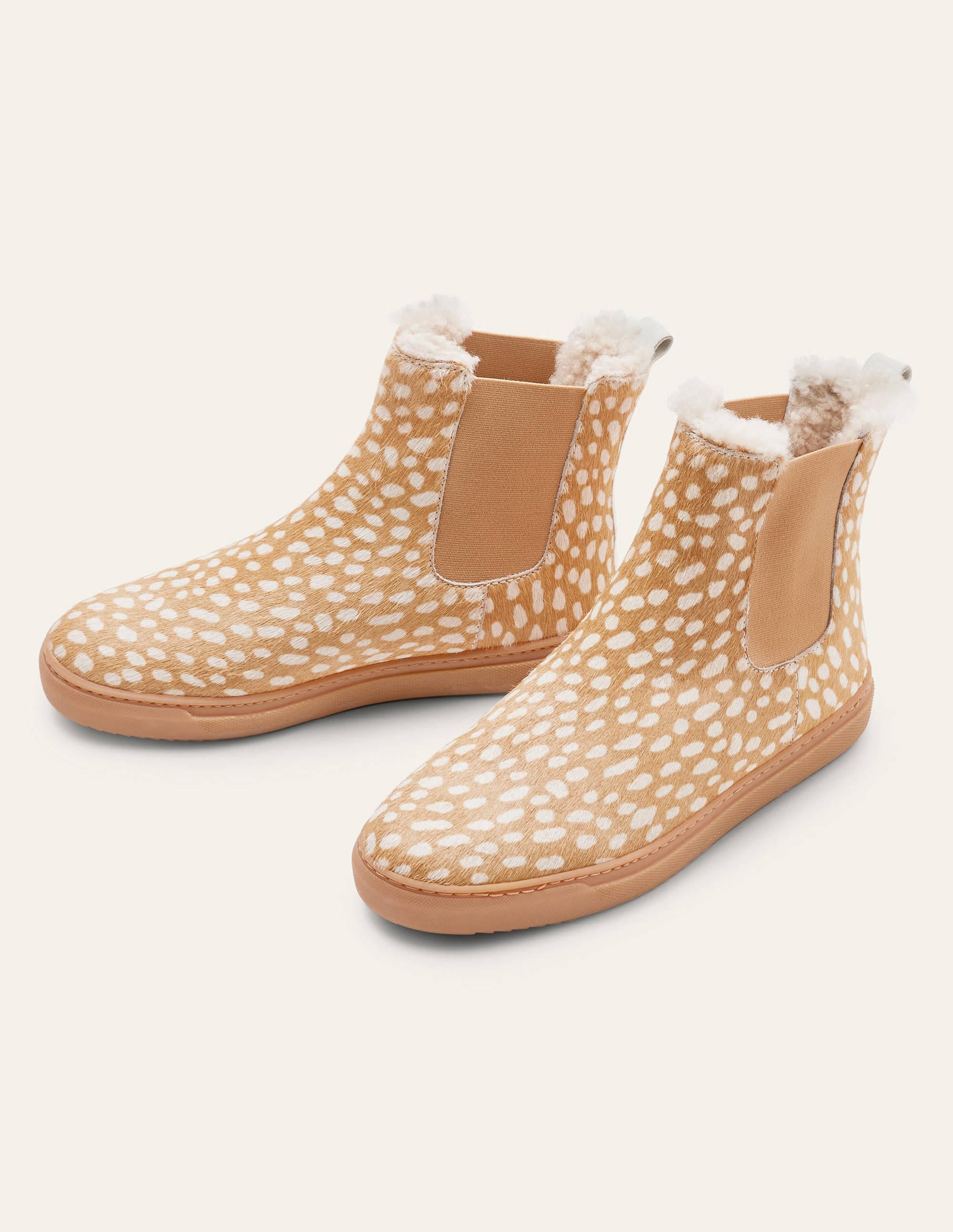 Chelsea Boots mit Lammfellfutter-Reh - Image 3