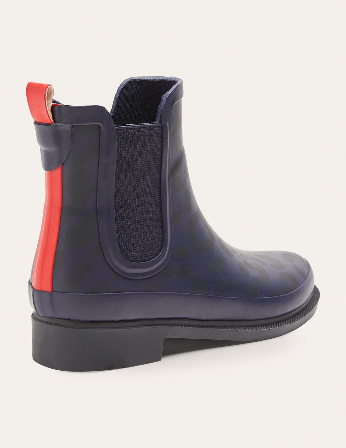 Chelsea Gummistiefel-Navy, Leopardenmuster - Image 3