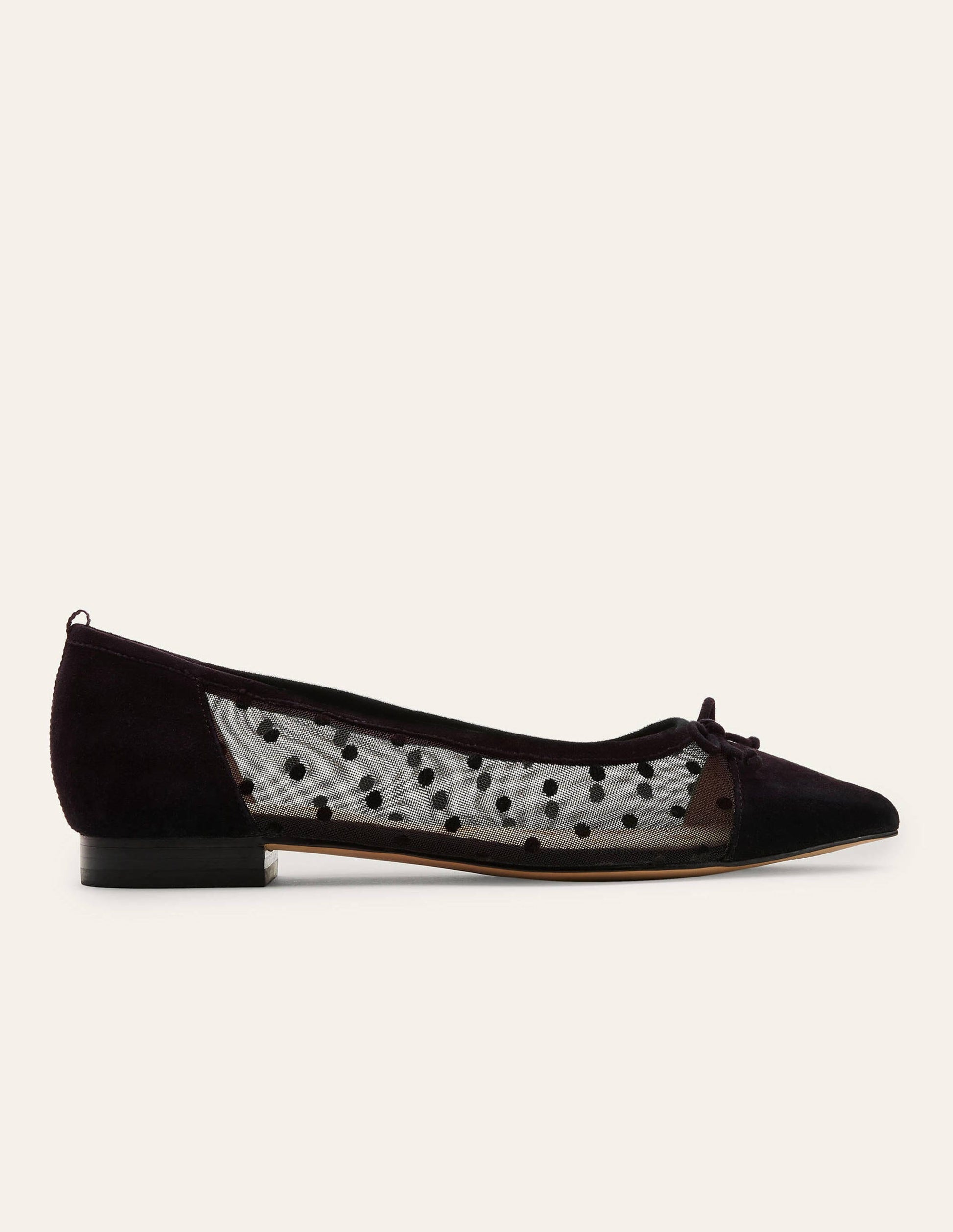 Ballerinas mit Netzdetail-Schwarz-2