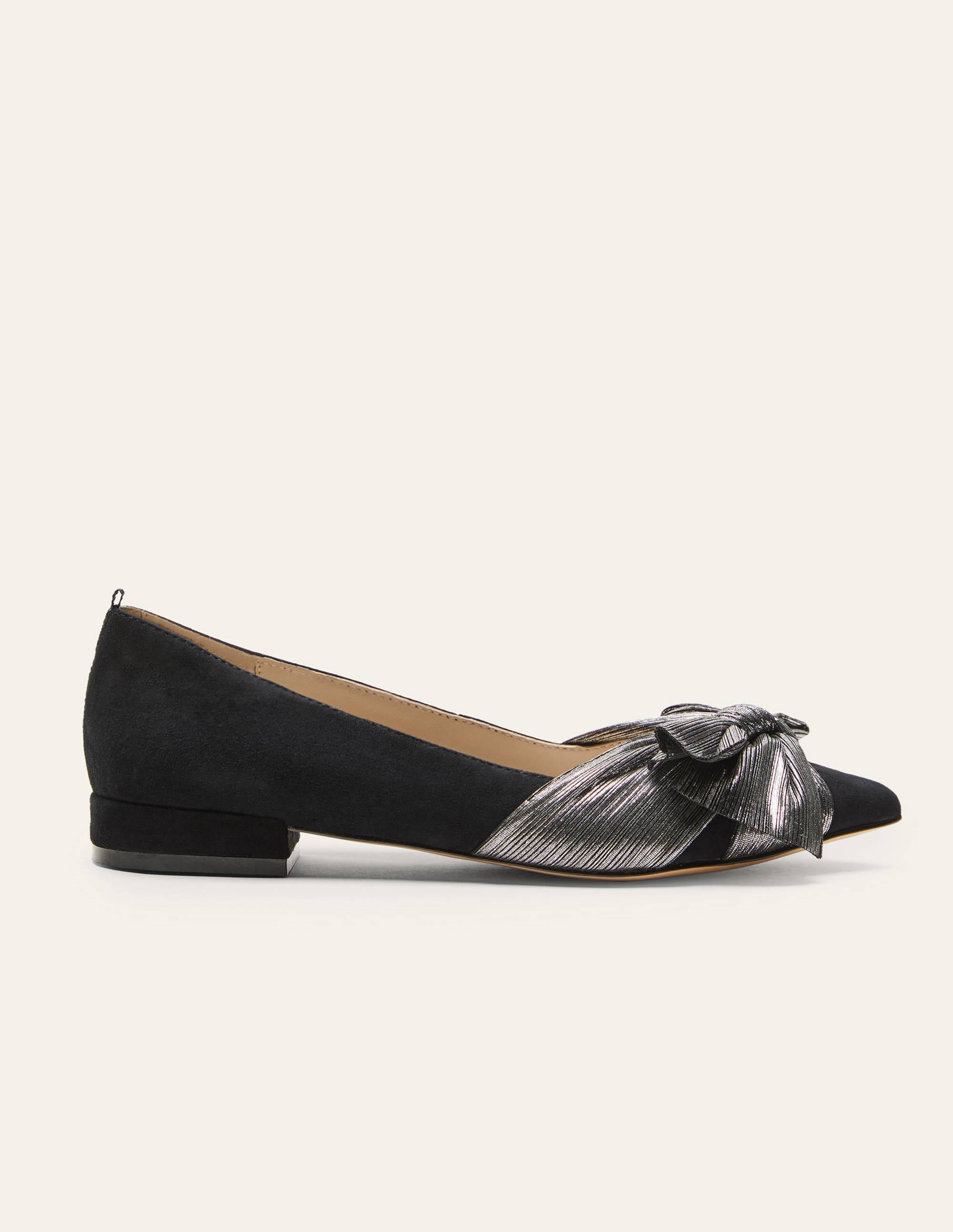Chaussures Vanessa avec nœud-Noir/gris acier - Image 2