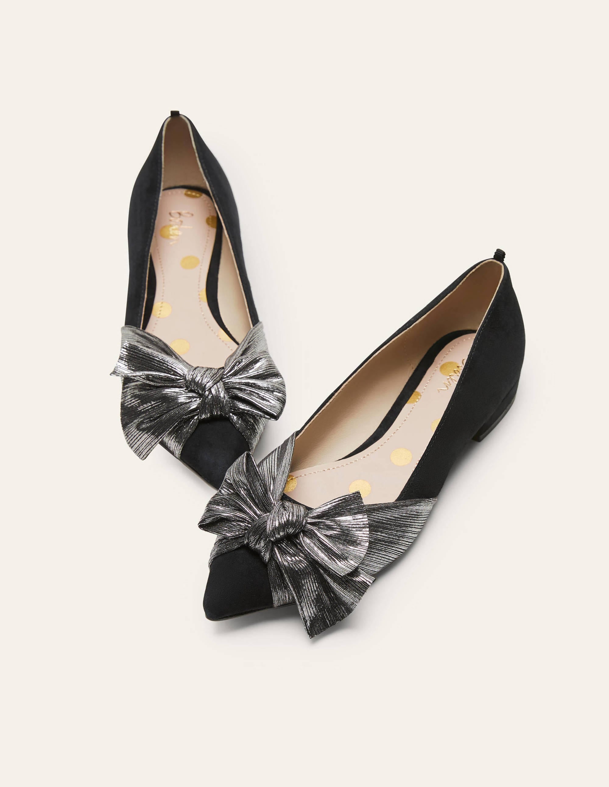 Chaussures Vanessa avec nœud-Noir/gris acier - Image 3