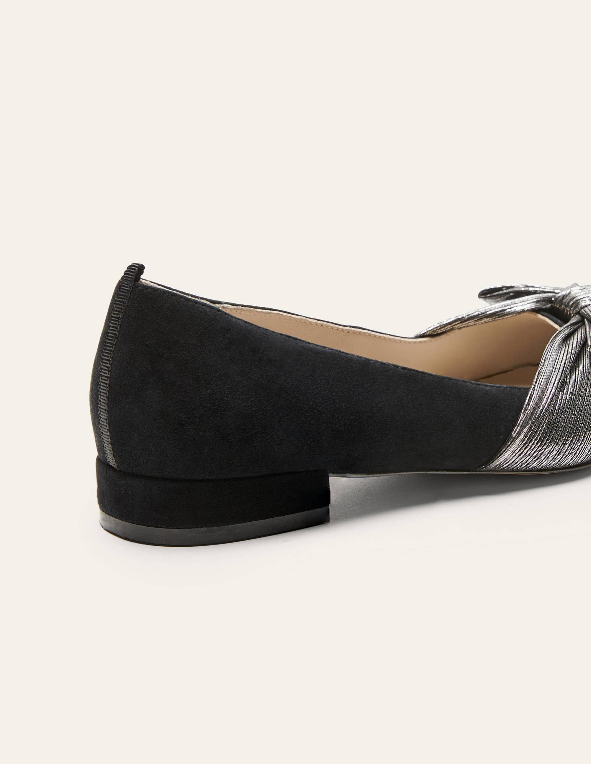Chaussures Vanessa avec nœud-Noir/gris acier - Image 4