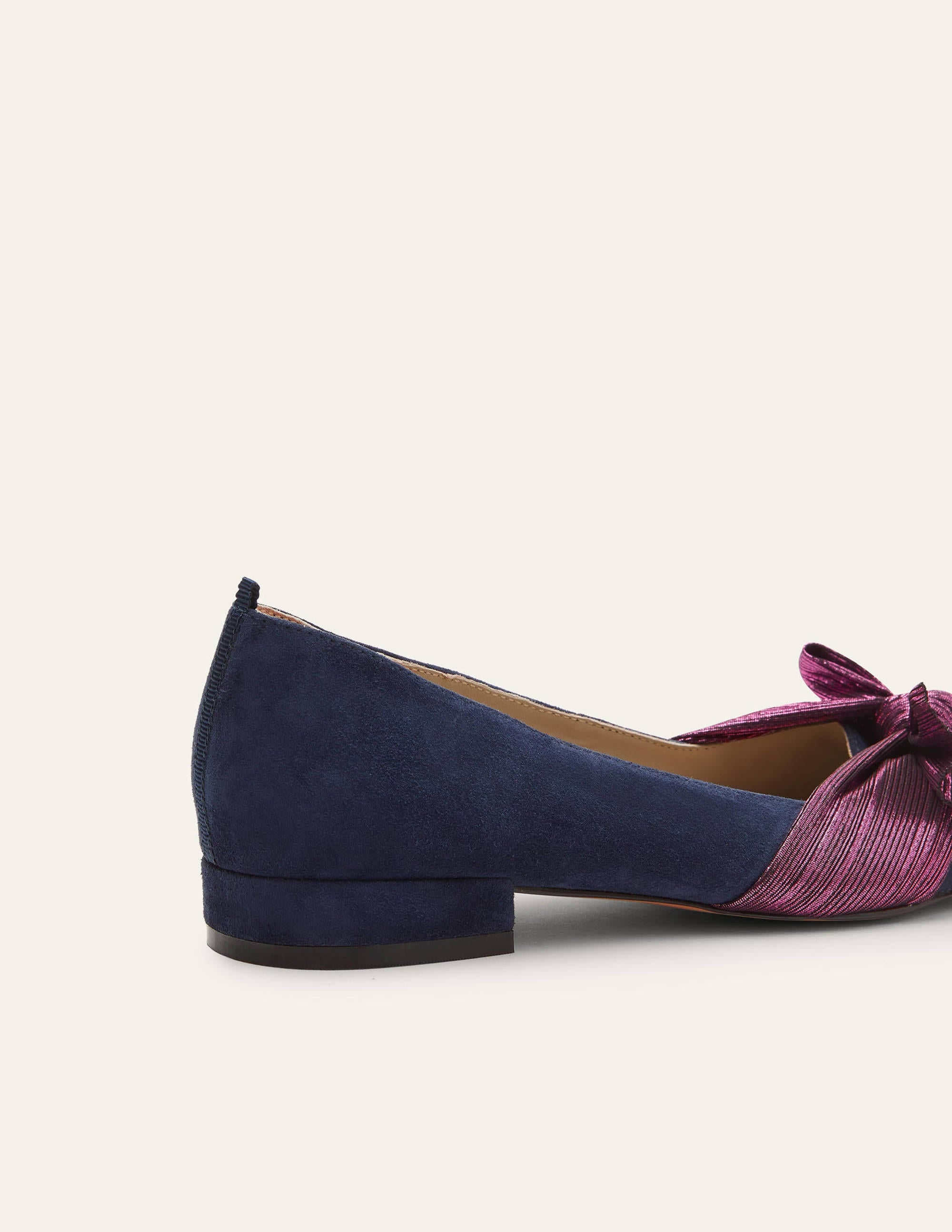 Chaussures Vanessa avec nœud-Bleu marine/pompon - Image 4