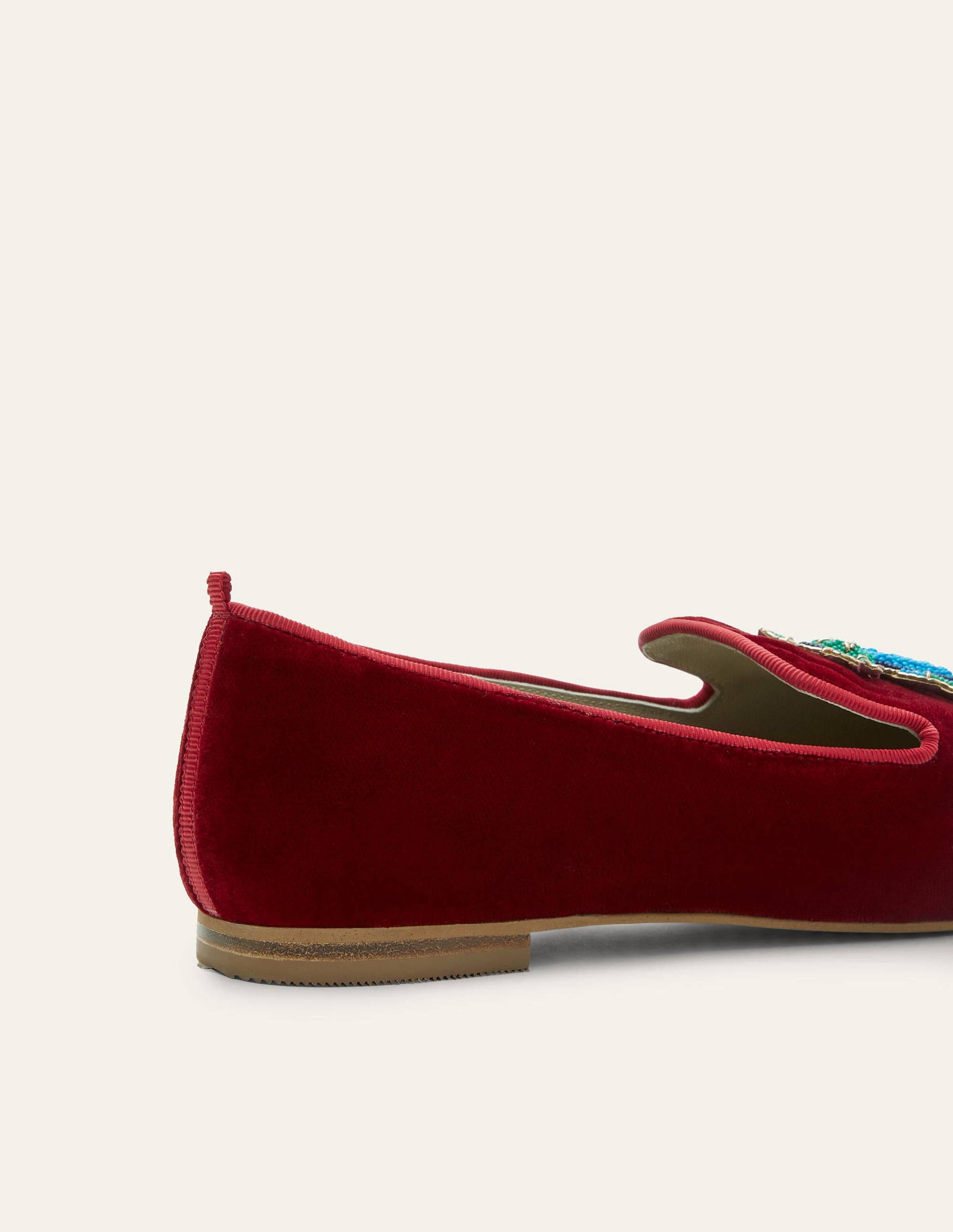 Mocassins ornementés Gabriella-Velours lie de vin/scarabée-4